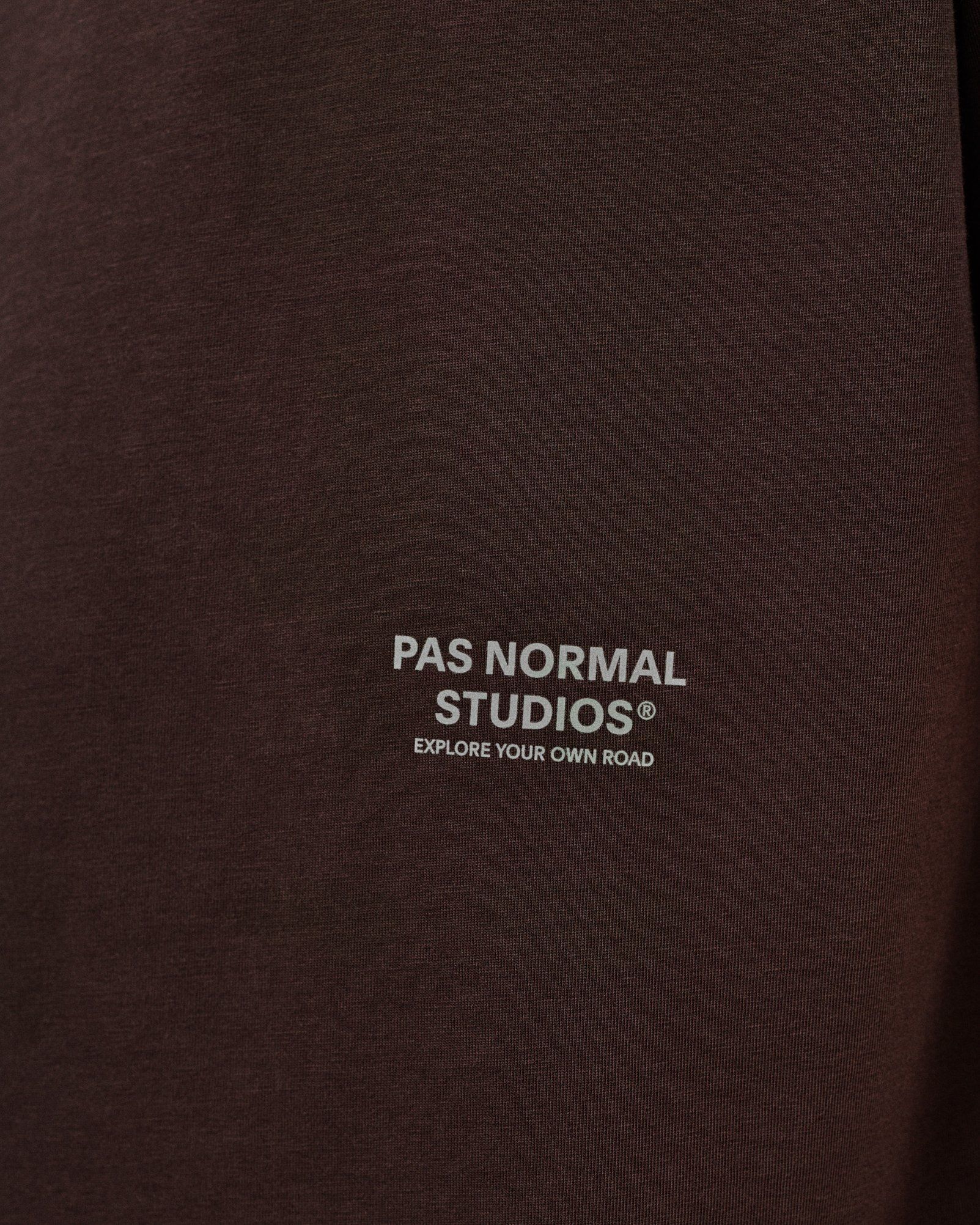 Dark Purple Off-Race Cotton Tech t-shirt, detail view with white chest logo