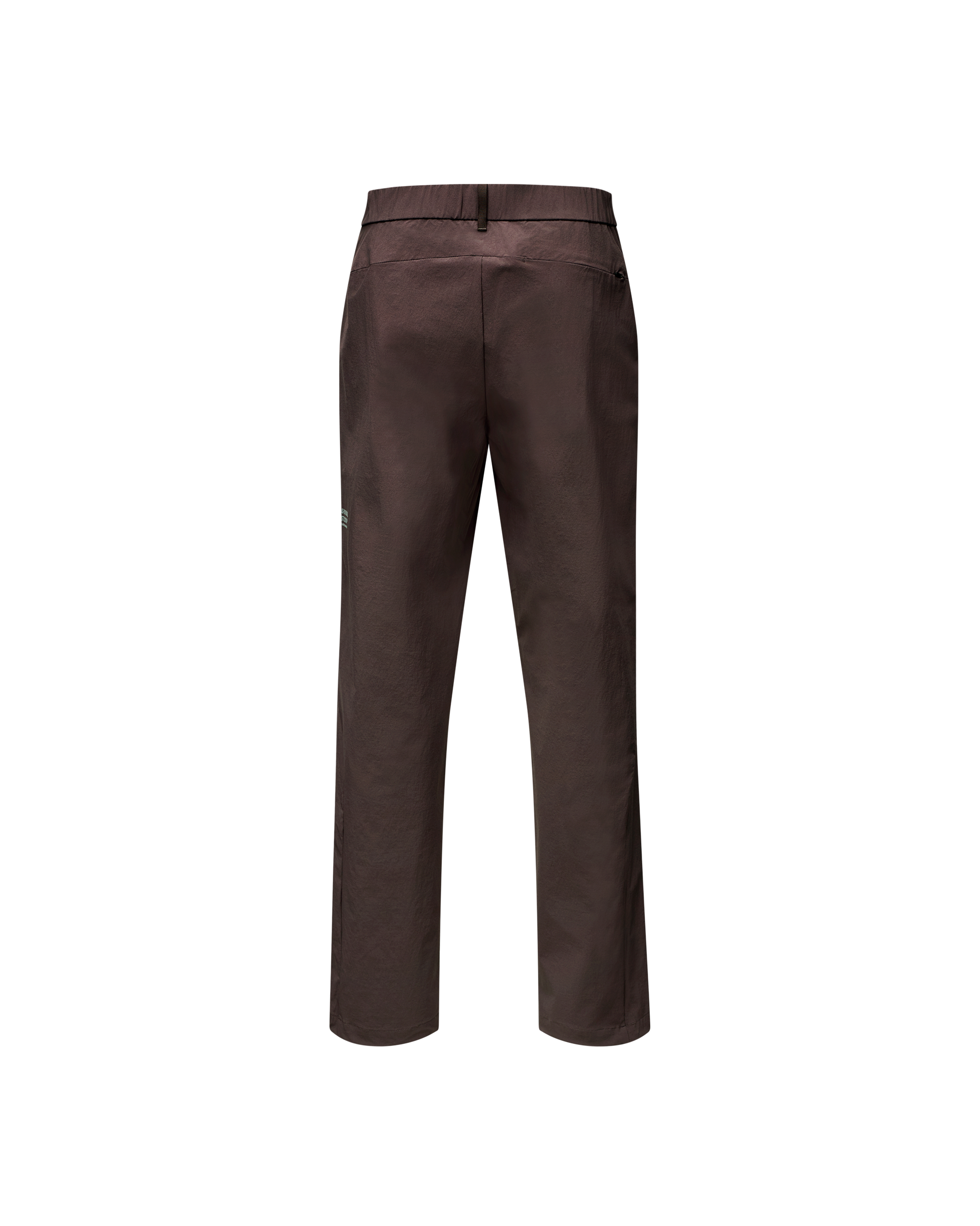 Dark Purple Off-Race Tech pants, rear flat lay with belt loops and back pockets