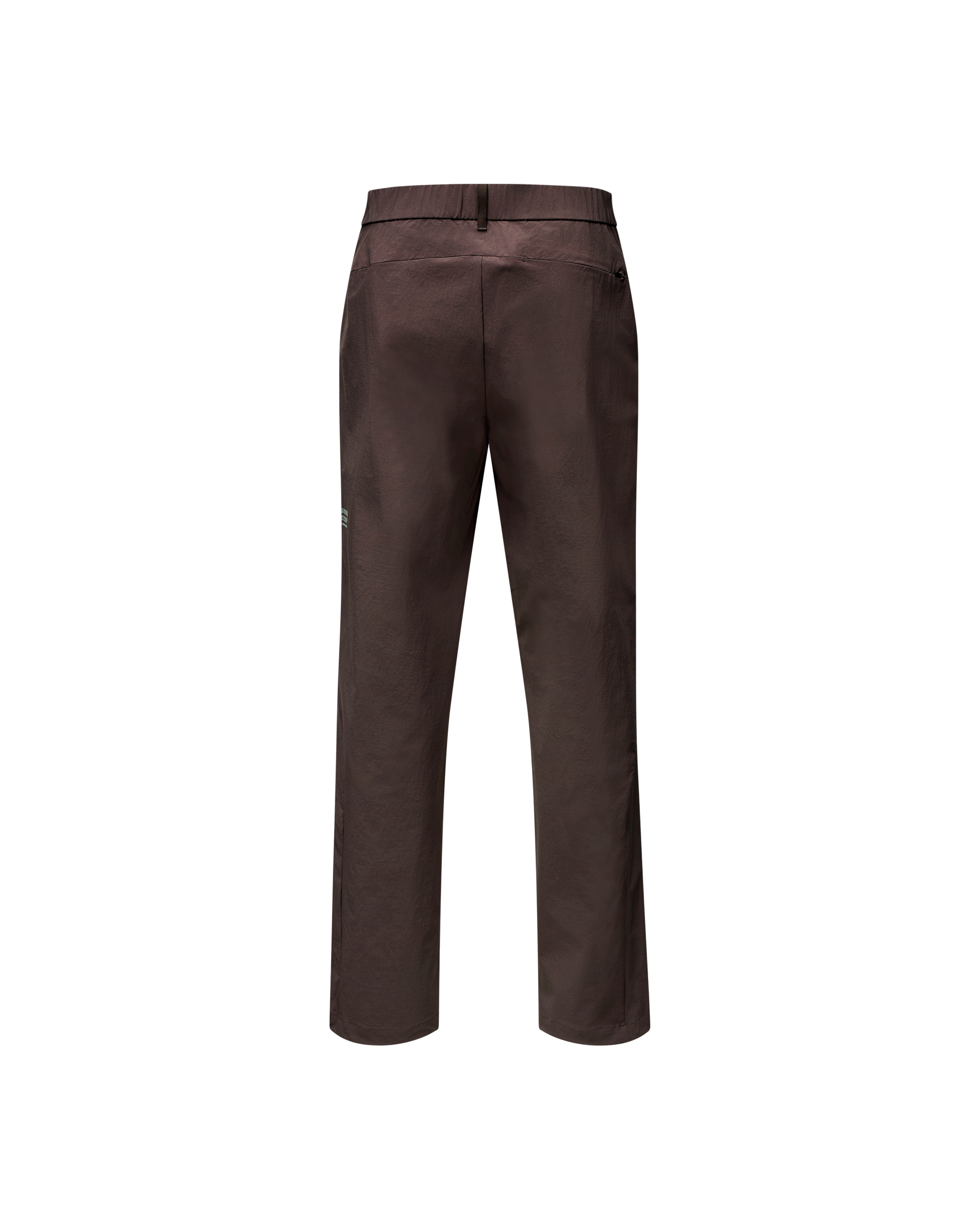 Dark Purple Off-Race Tech pants, rear flat lay with belt loops and back pockets