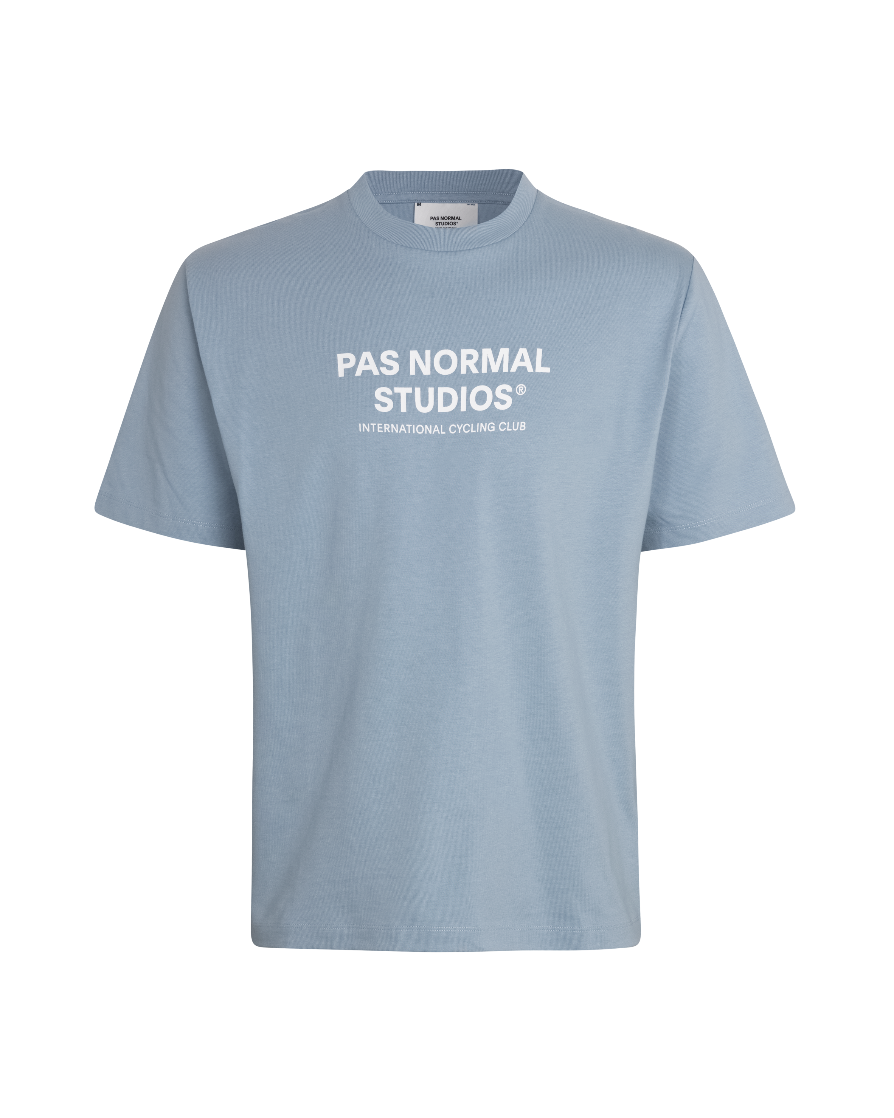 Light Blue Off-Race Logo t-shirt, front view with white chest print
