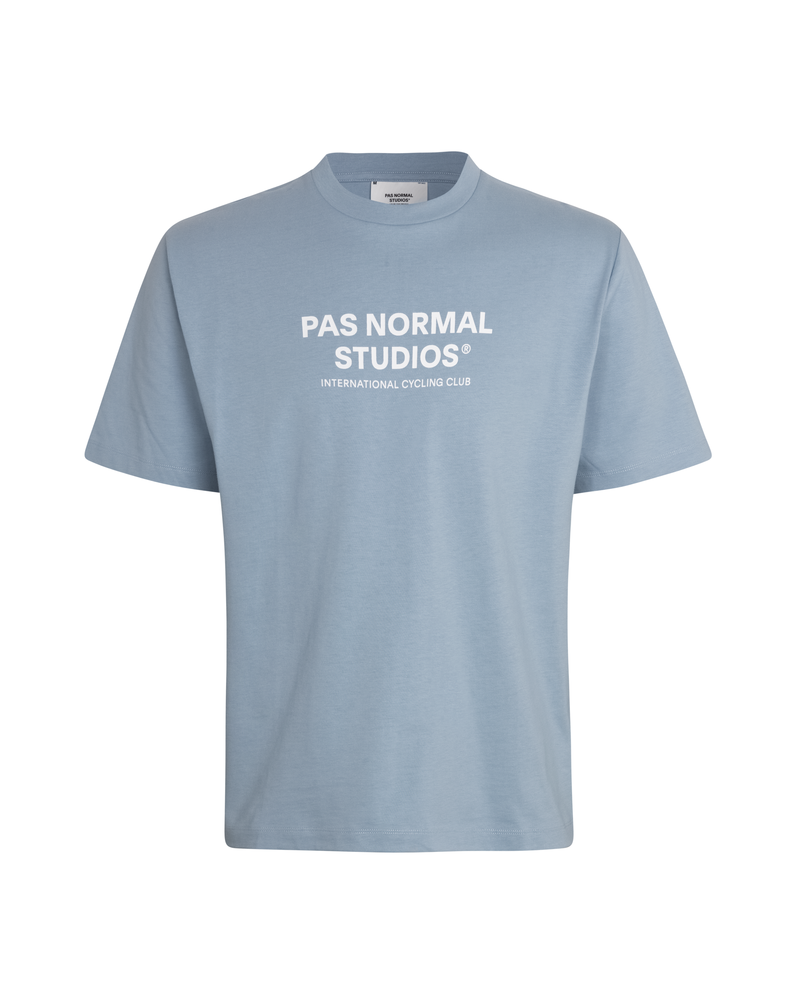 Light Blue Off-Race Logo t-shirt, front view with white chest print