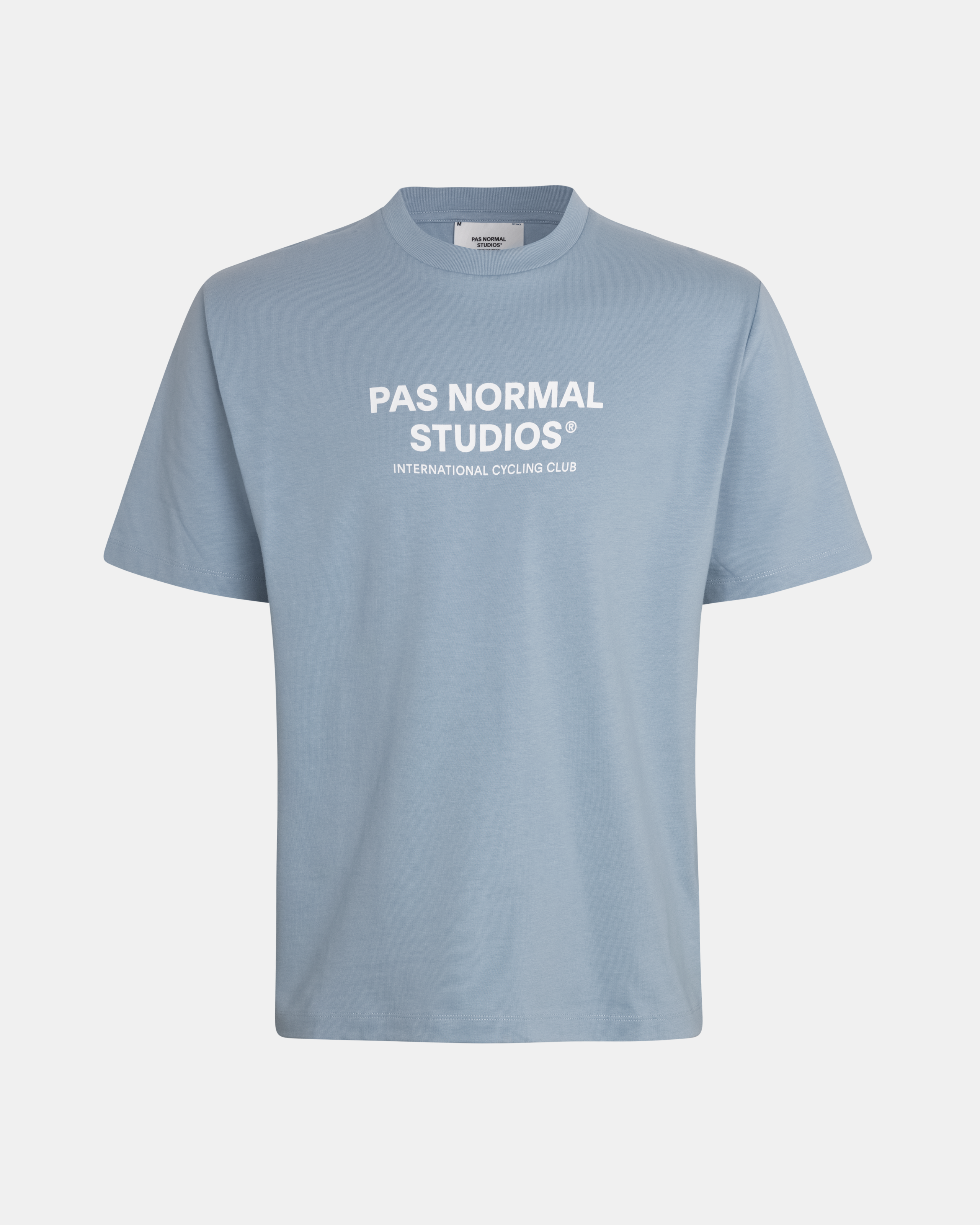 Light Blue Off-Race Logo t-shirt, front view with white chest print