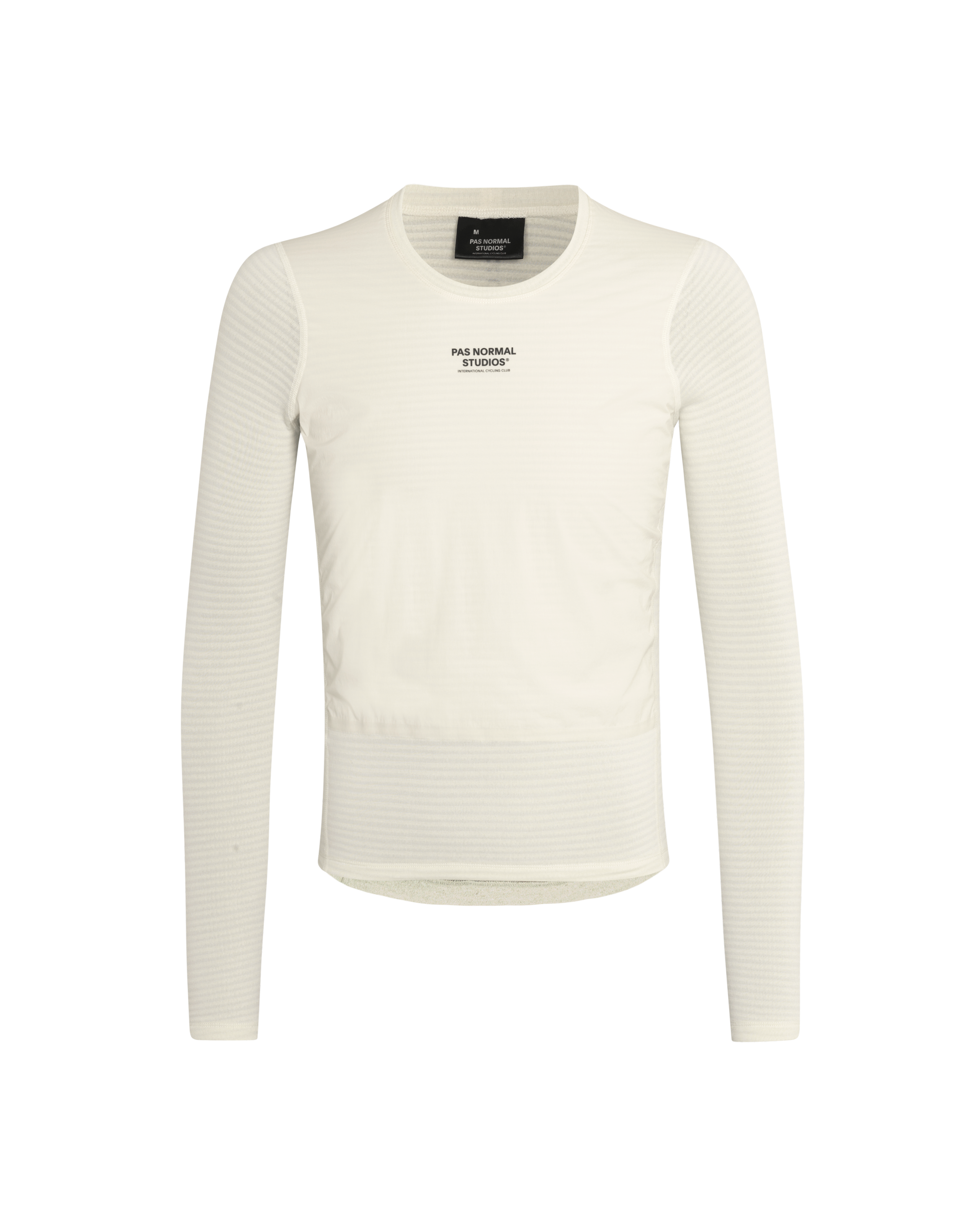 Off White Thermal Windproof base layer, front view with chest logo