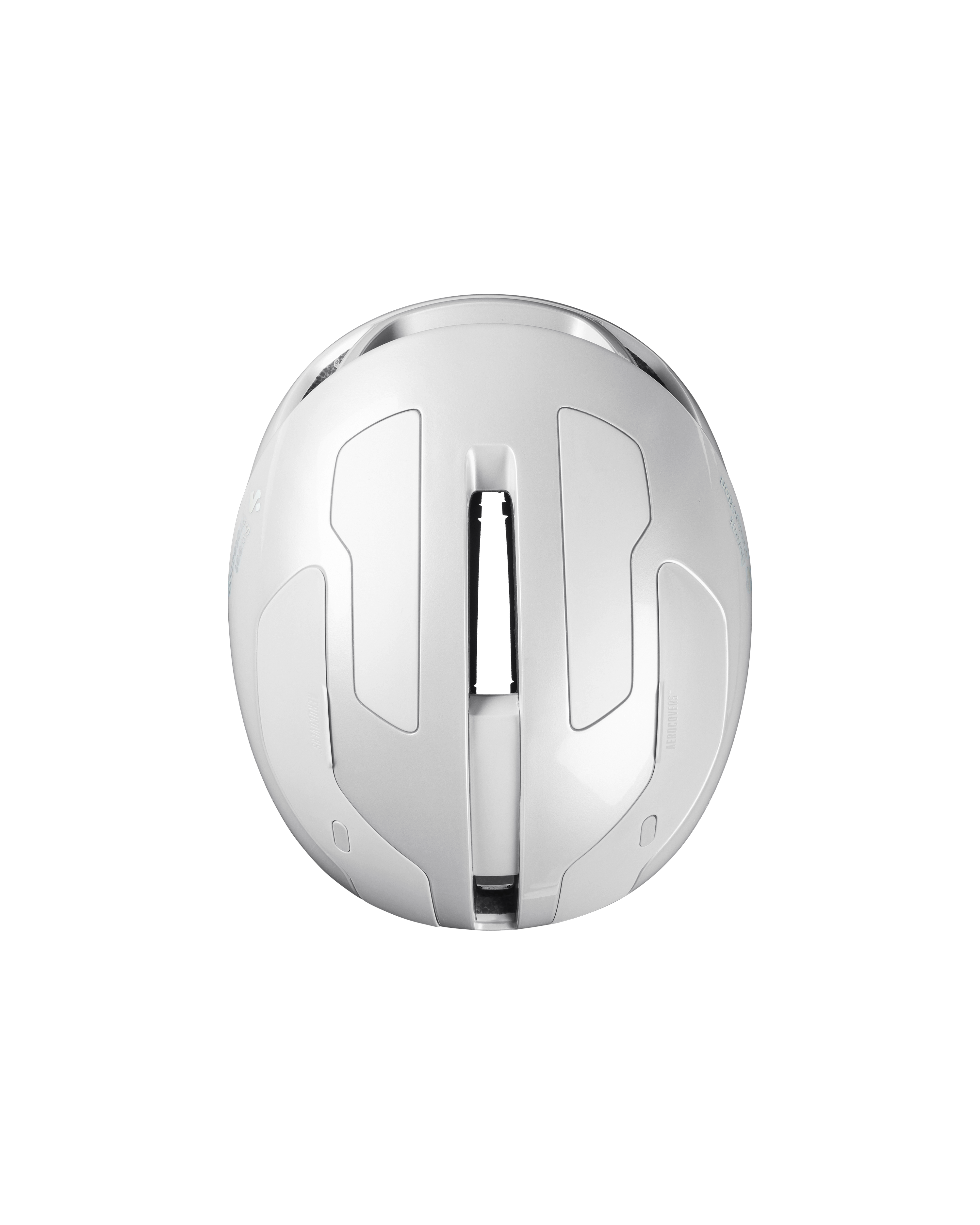 Silver Sweet Protection Falconer Aero 2Vi MIPS cycling helmet, rear view with ventilation channels