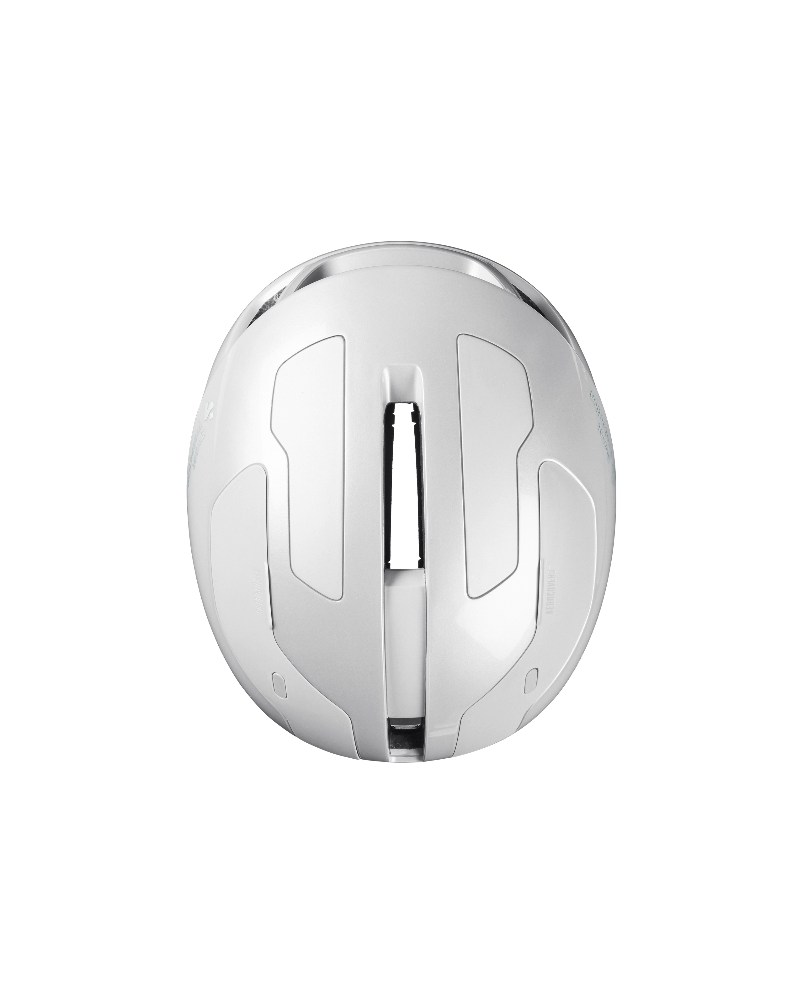Silver Sweet Protection Falconer Aero 2Vi MIPS cycling helmet, rear view with ventilation channels