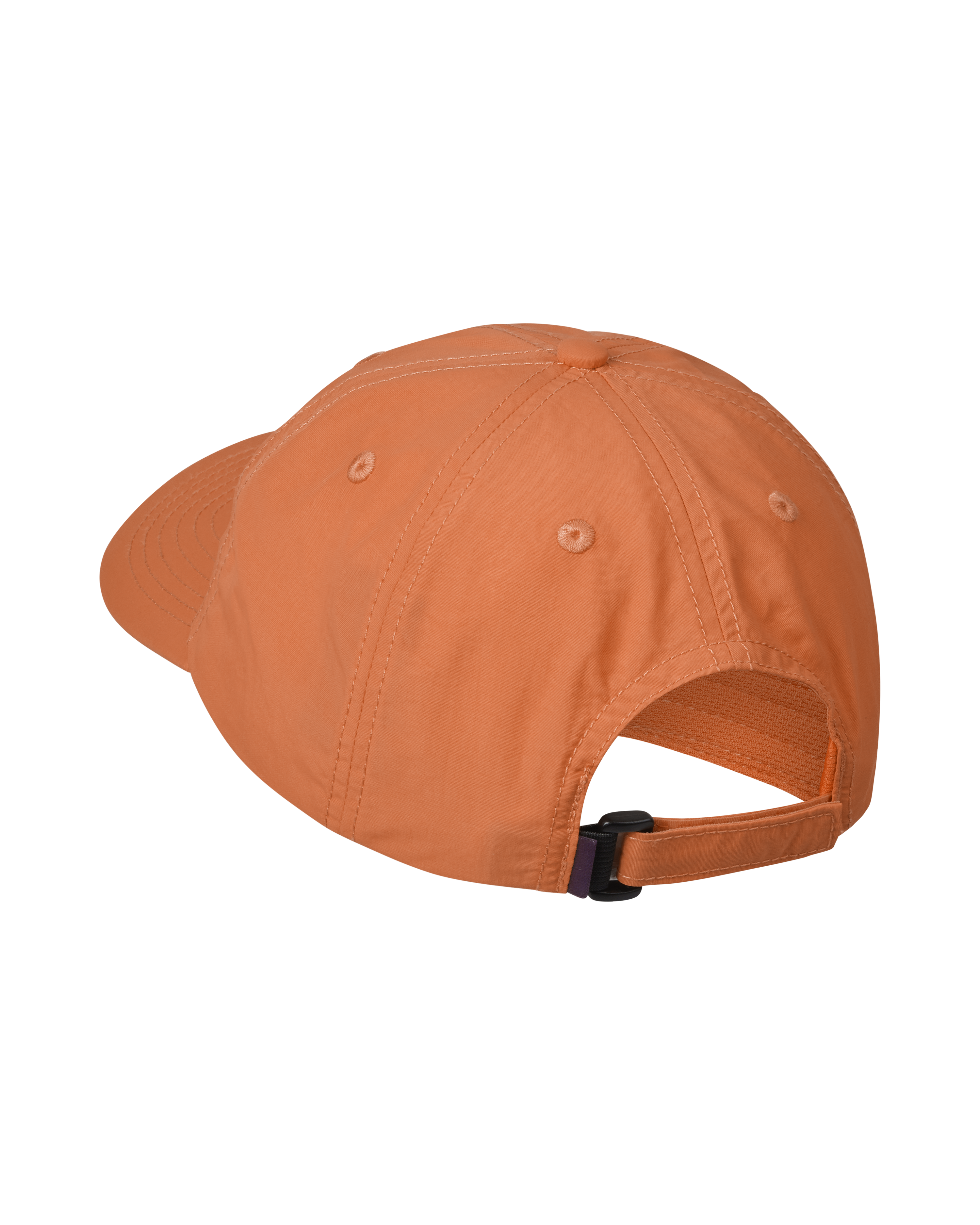 Orange Off-Race cap, rear three-quarter view with adjustable strap closure