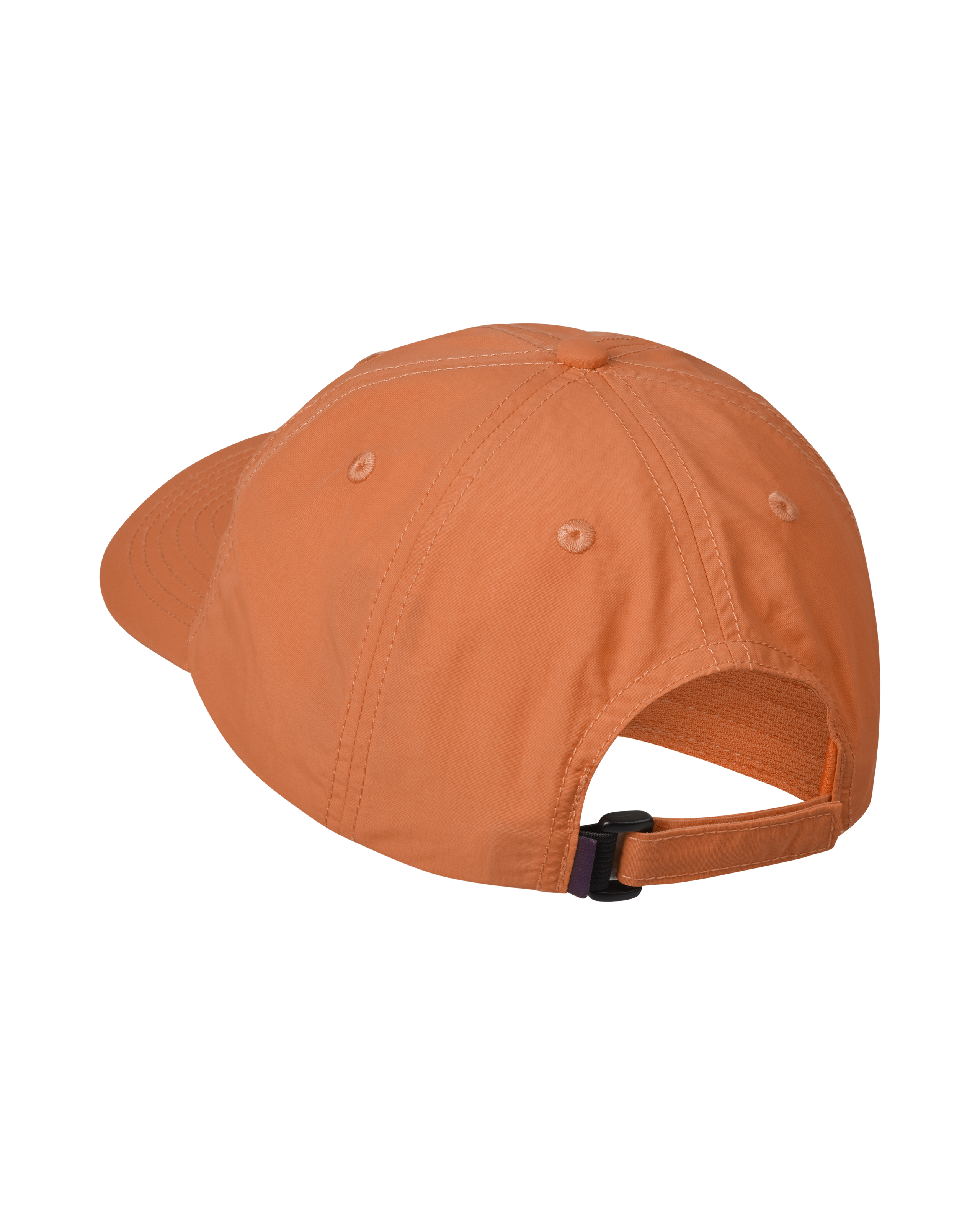 Orange Off-Race cap, rear three-quarter view with adjustable strap closure