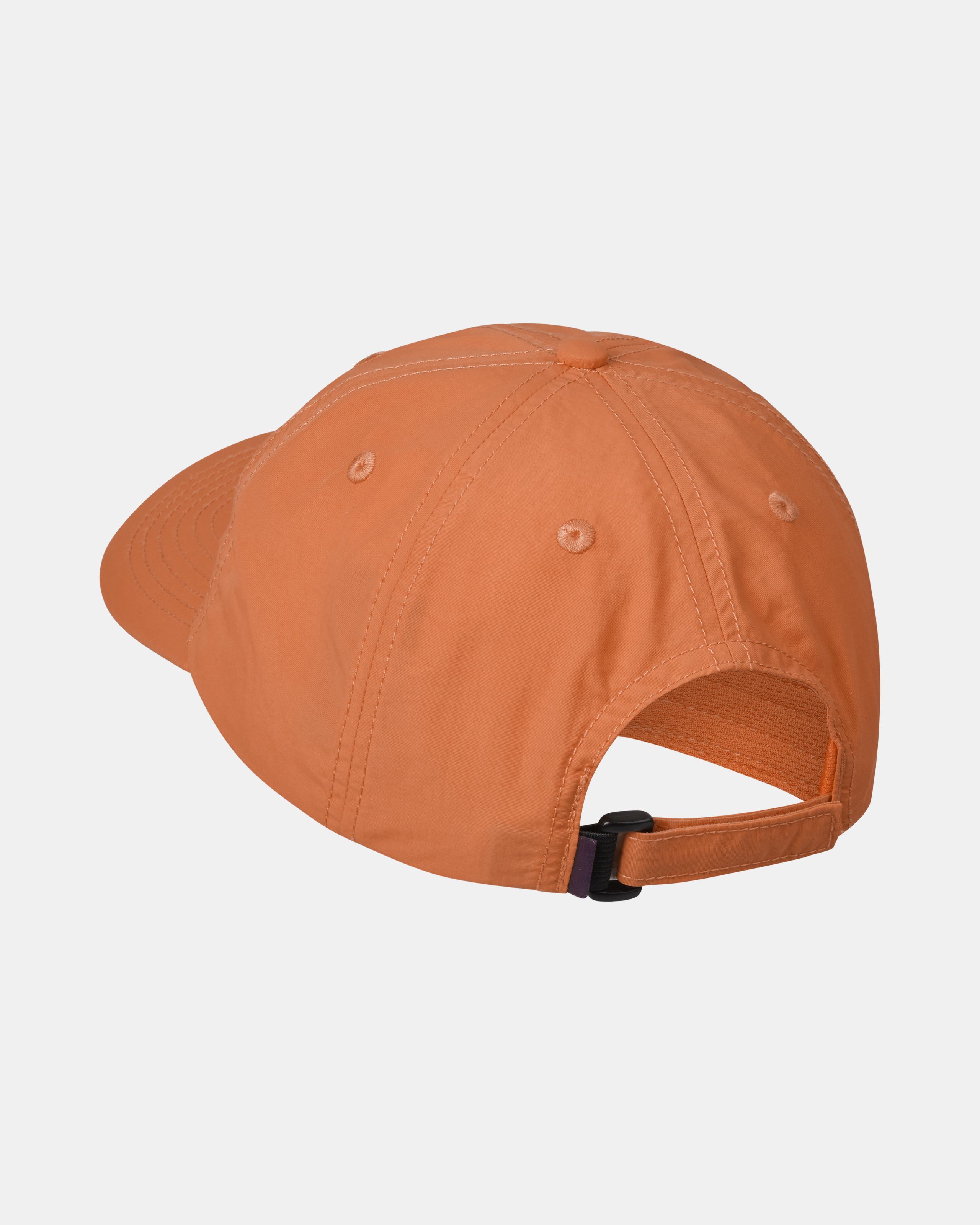 Orange Off-Race cap, rear three-quarter view with adjustable strap closure