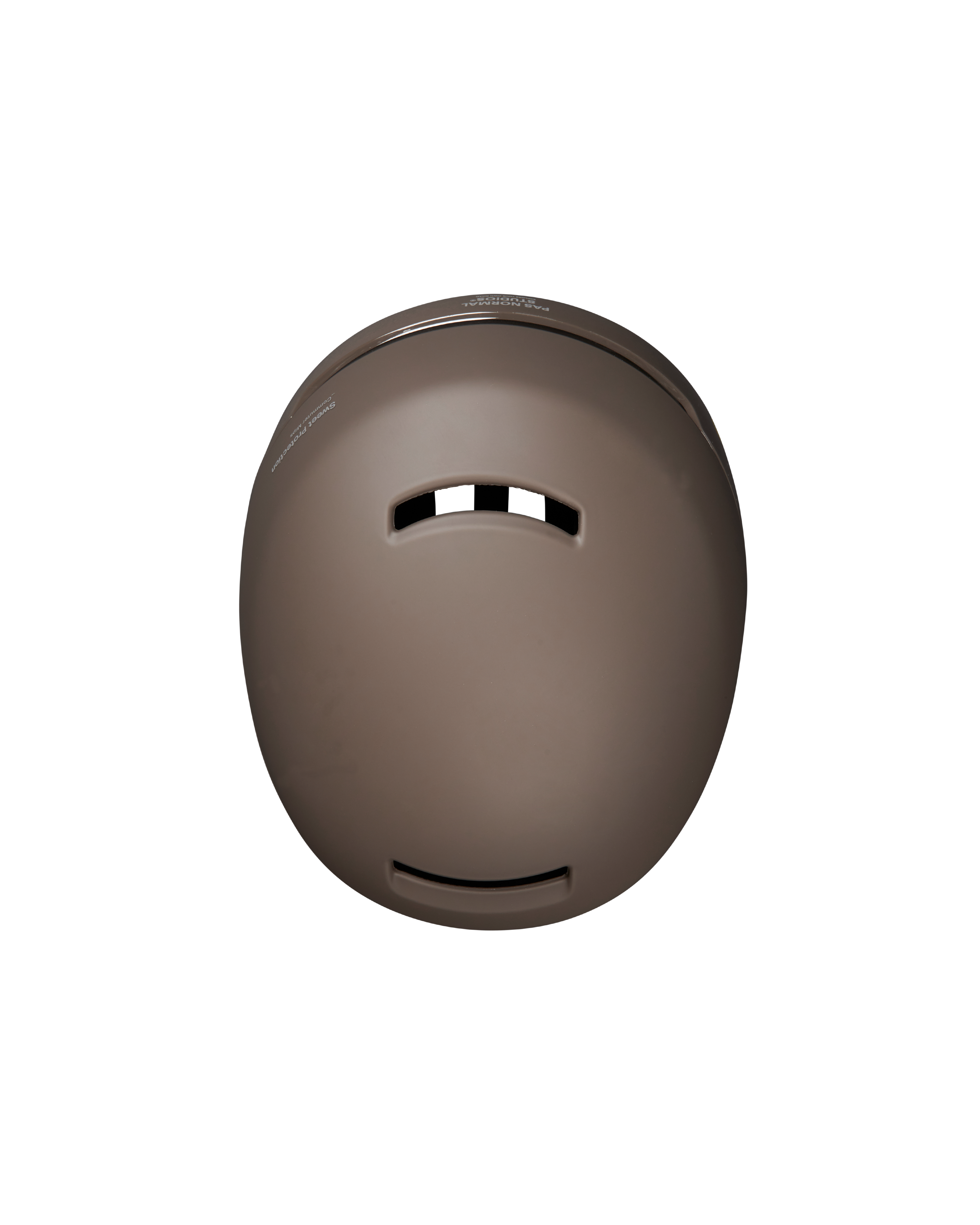 Brown Sweet Protection Commuter Mips cycling helmet, rear view with ventilation ports