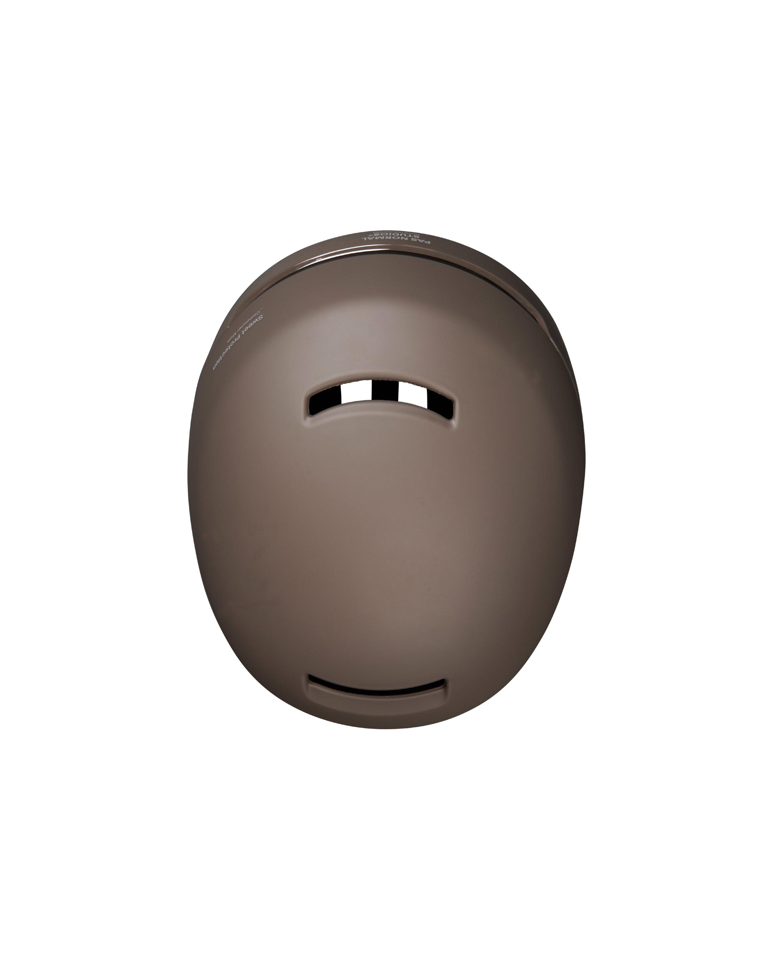 Brown Sweet Protection Commuter Mips cycling helmet, rear view with ventilation ports