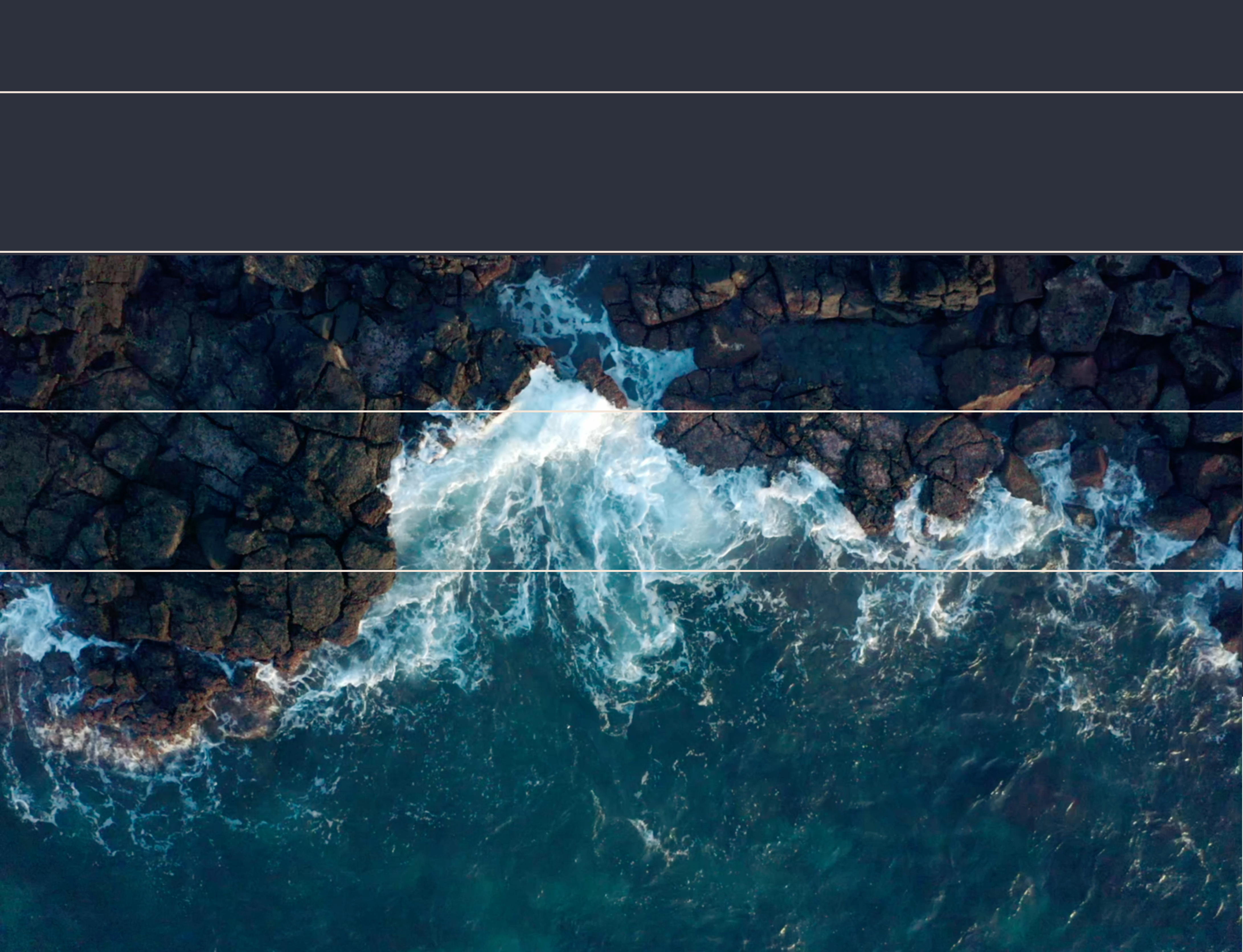 Aerial view of ocean waves crashing against rocky coastline