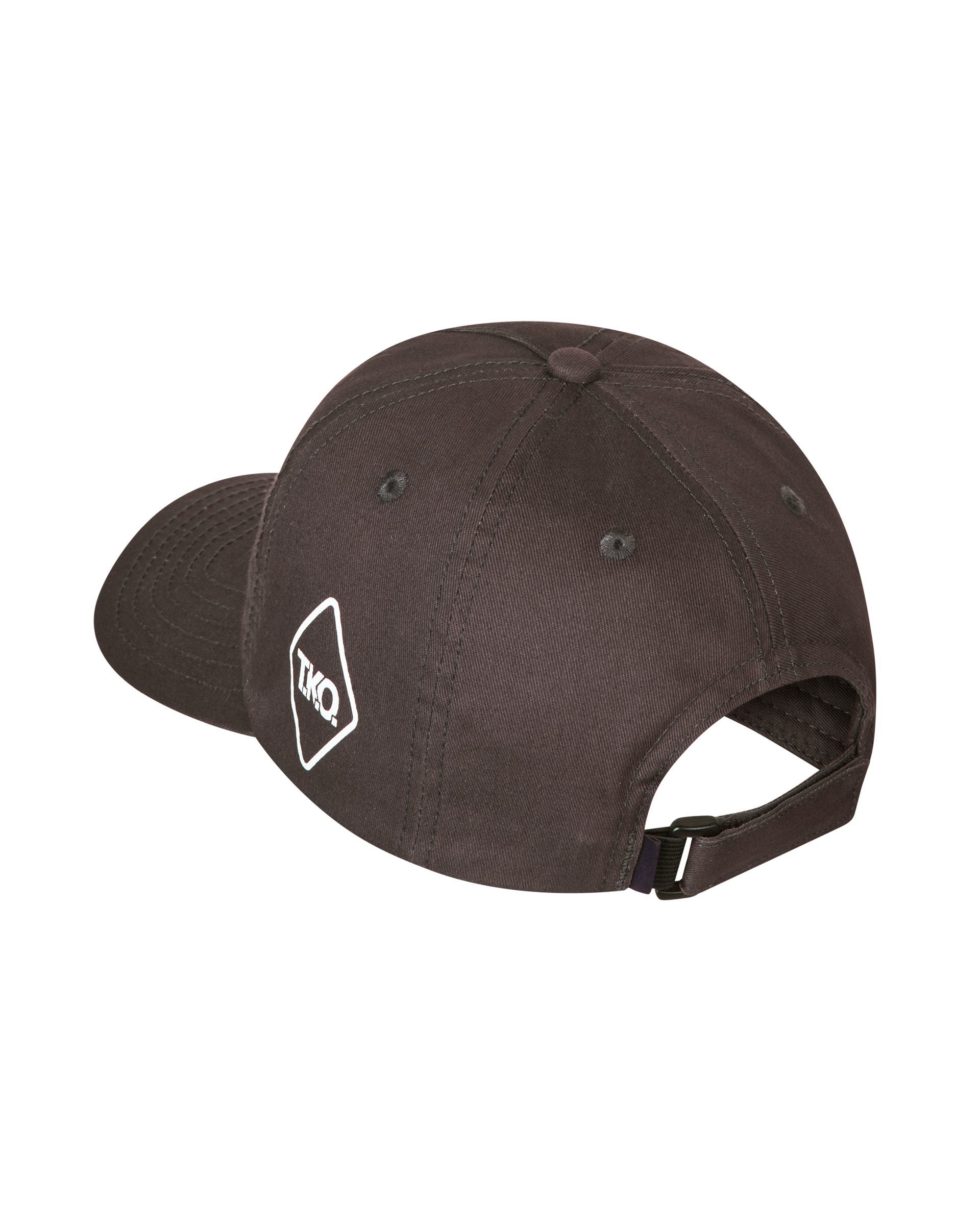 Dark Purple T.K.O. Off-Race cap, rear three-quarter view with diamond patch logo and adjustable back strap