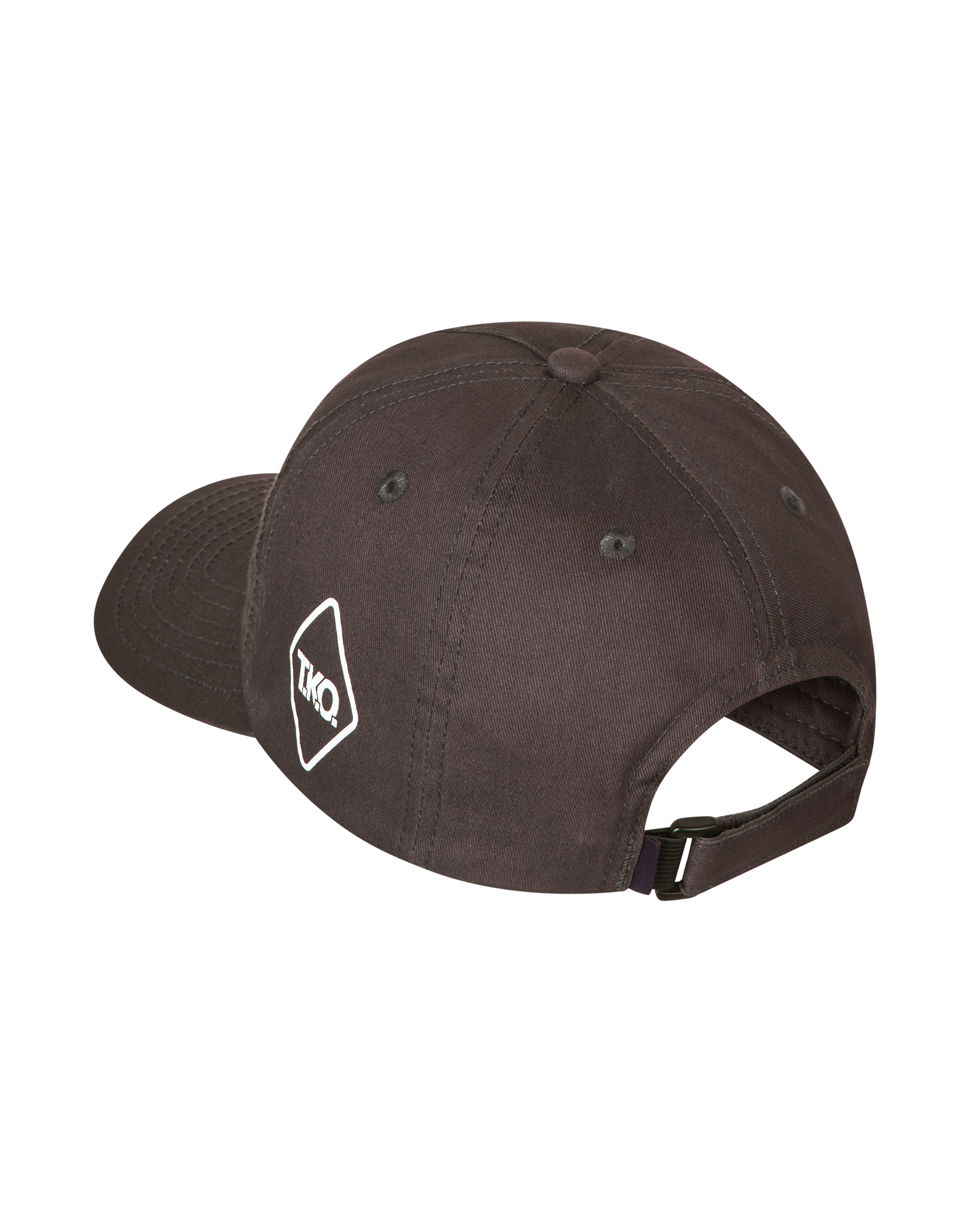 Dark Purple T.K.O. Off-Race cap, rear three-quarter view with diamond patch logo and adjustable back strap