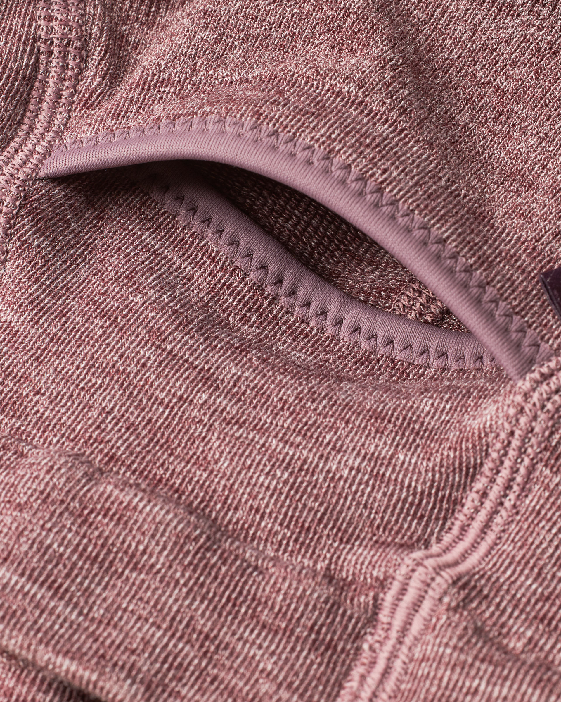 Maroon Logo Merino Knit beanie, detail view showing ribbed knit texture and folded brim