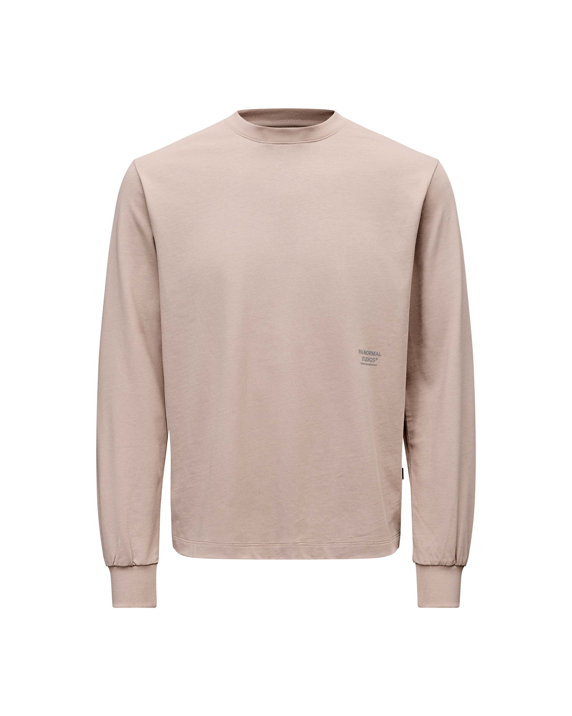 Haze purple Off-Race Long Sleeve Graphic T-Shirt, front flat lay with small chest logo print