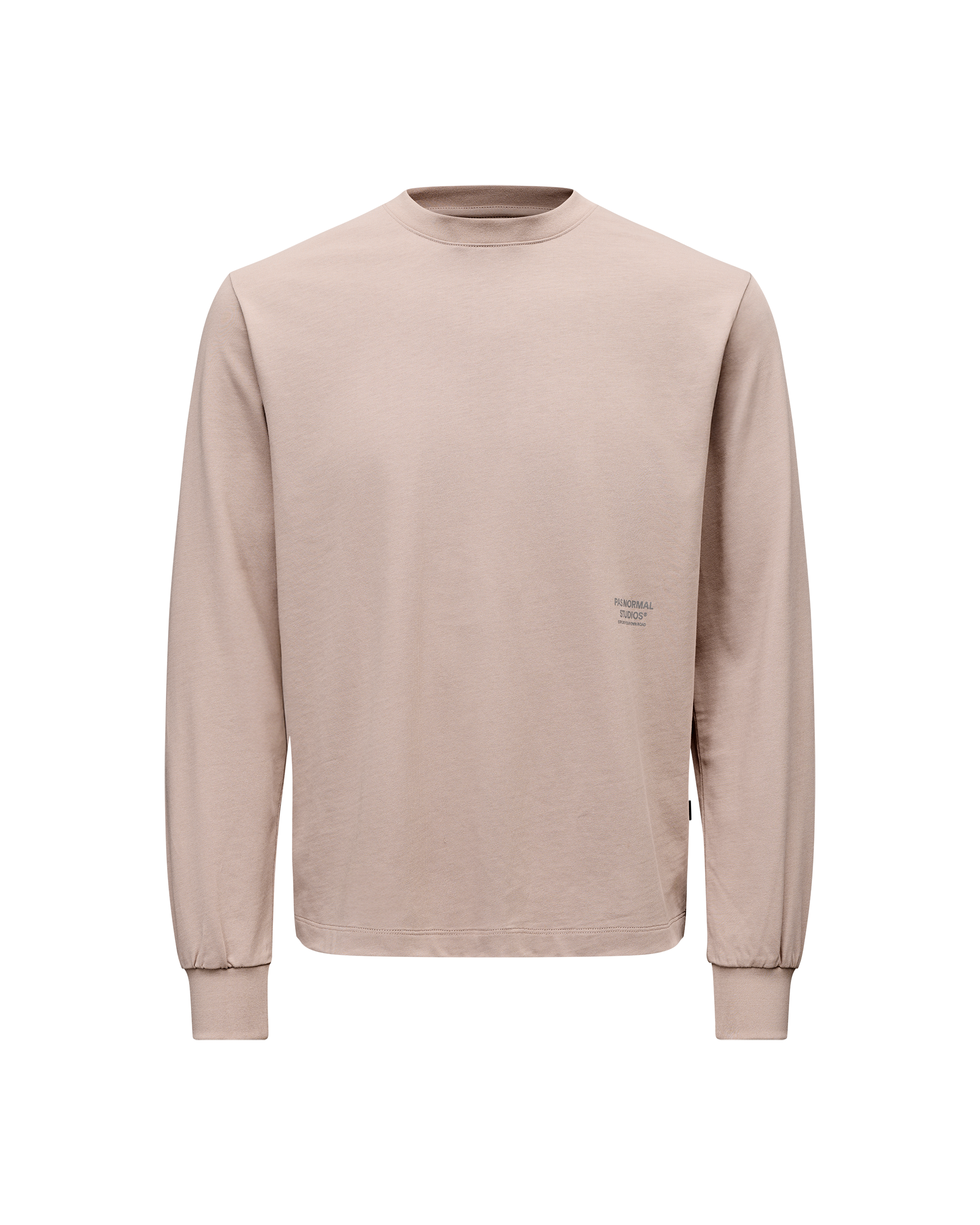 Haze purple Off-Race Long Sleeve Graphic T-Shirt, front flat lay with small chest logo print