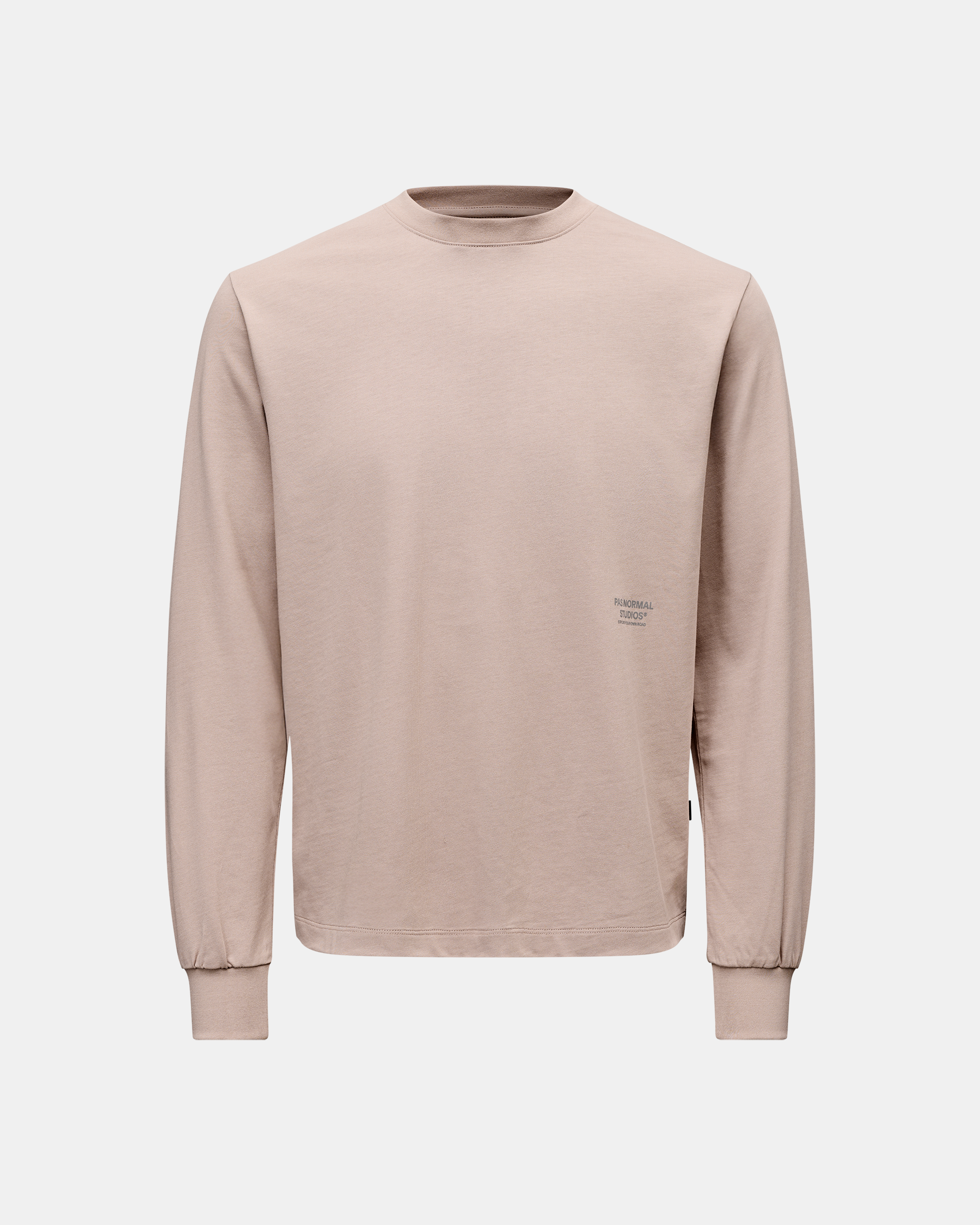 Haze purple Off-Race Long Sleeve Graphic T-Shirt, front flat lay with small chest logo print
