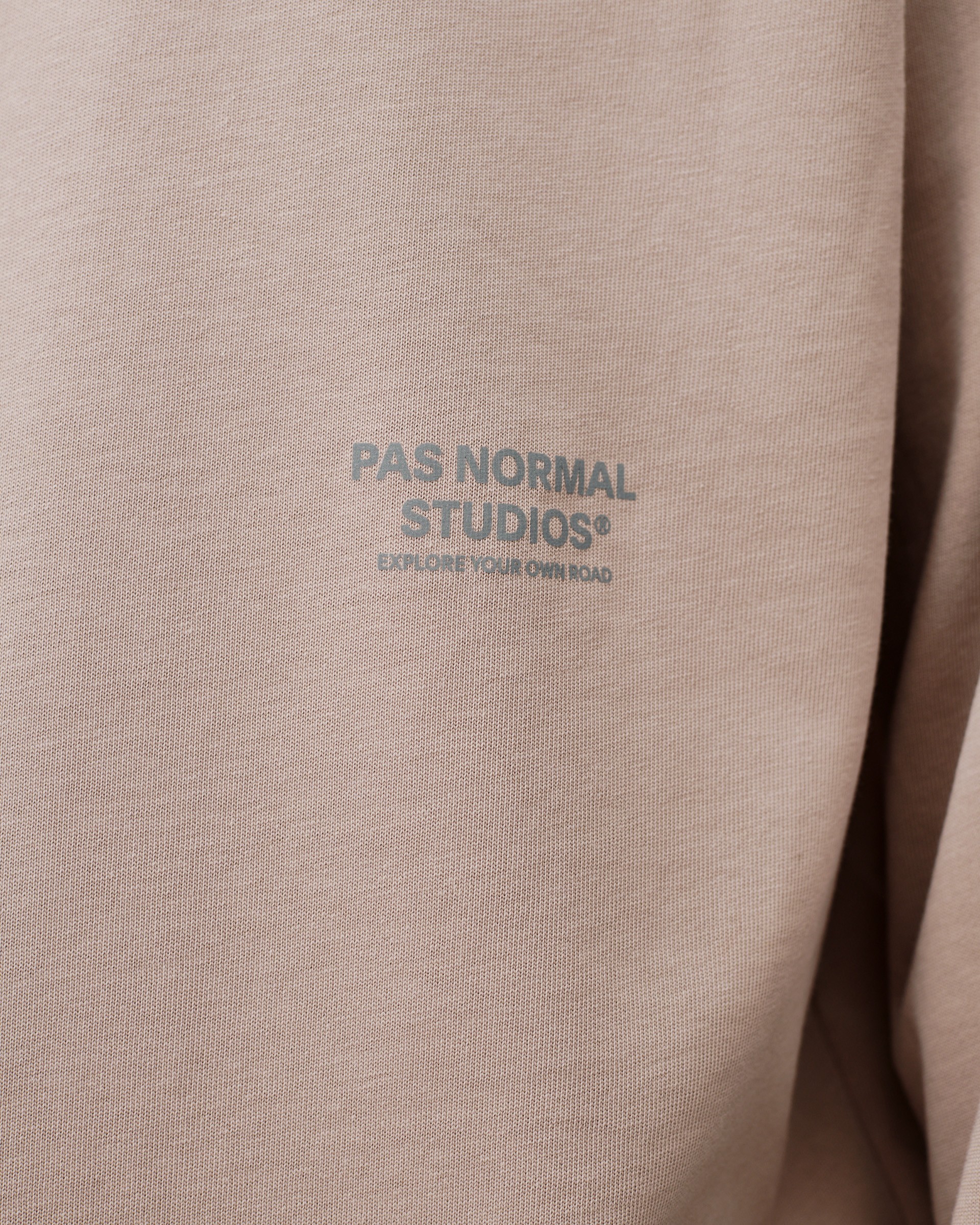 Haze purple Off-Race Long Sleeve Graphic T-shirt, chest detail with tonal logo print
