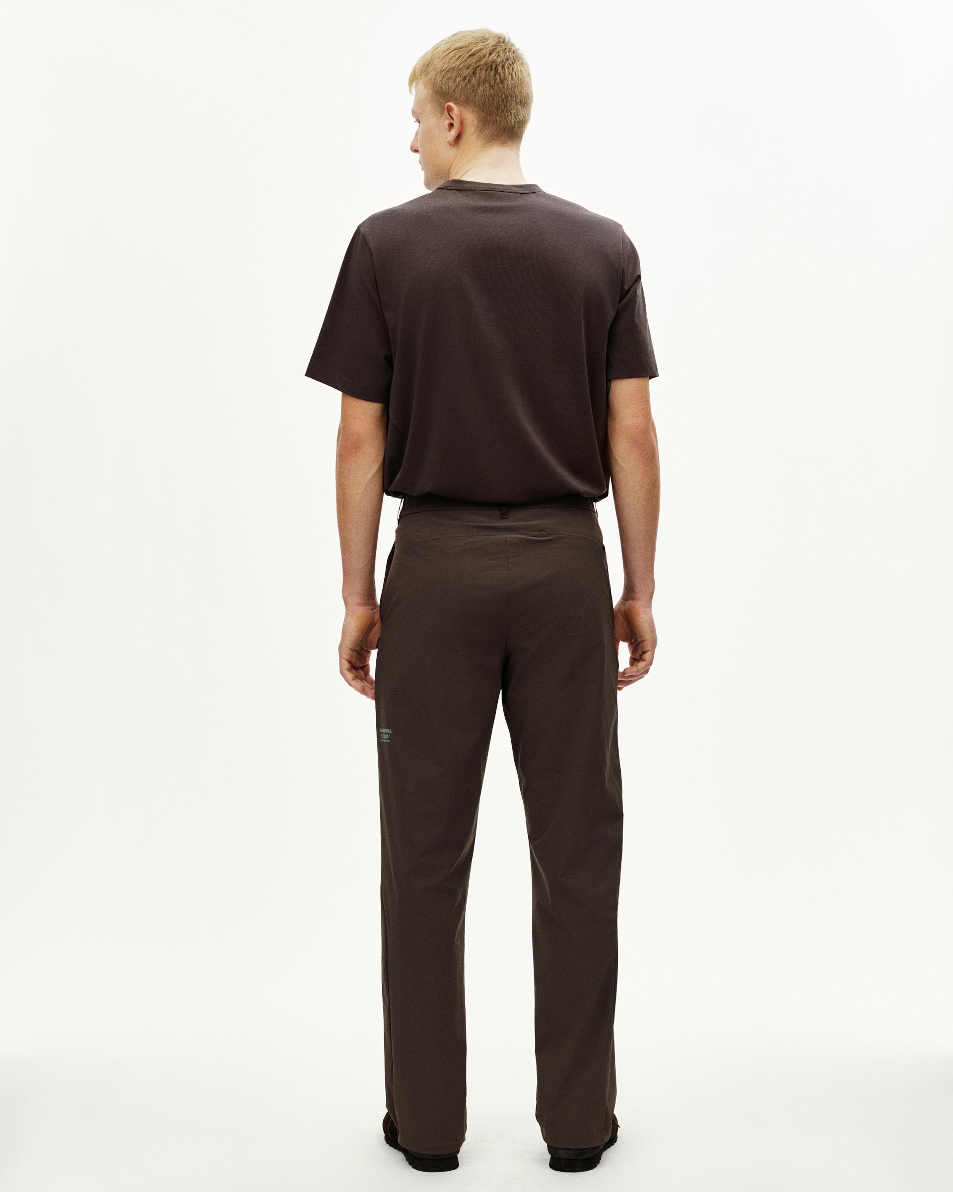 Dark Purple Off-Race Tech pants, rear view on model