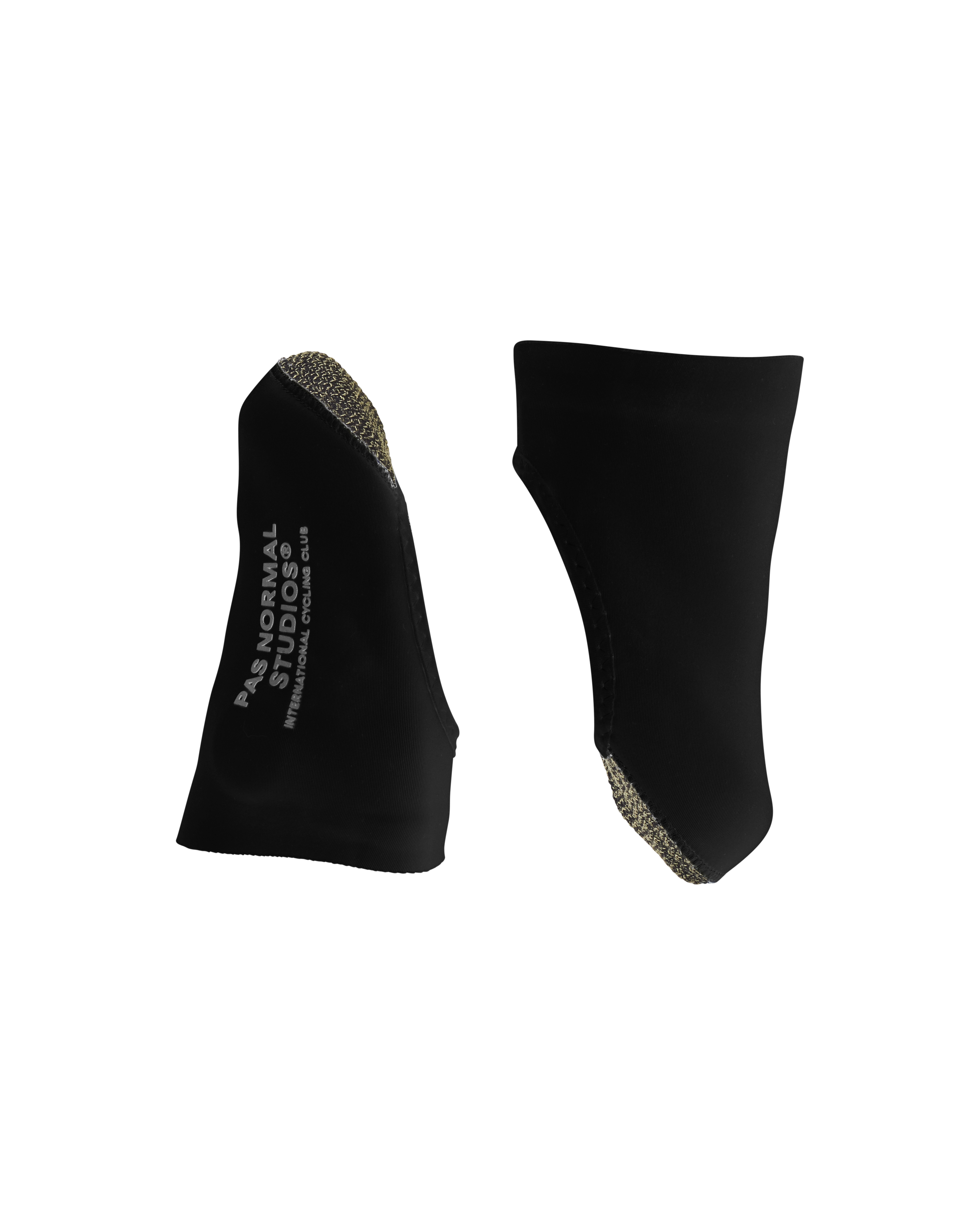 Black Logo toe covers pair with contrast detailing