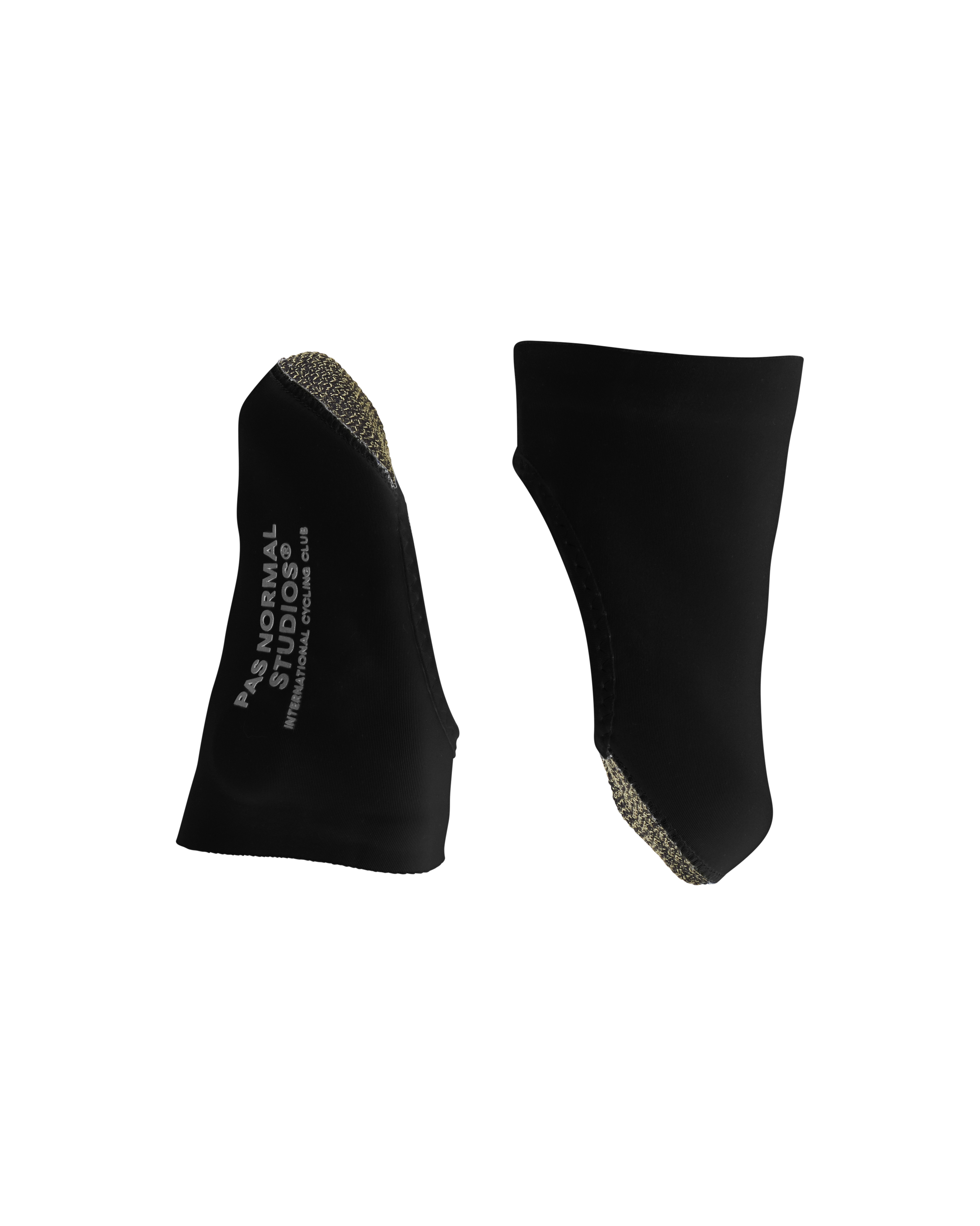 Black Logo toe covers pair with contrast detailing