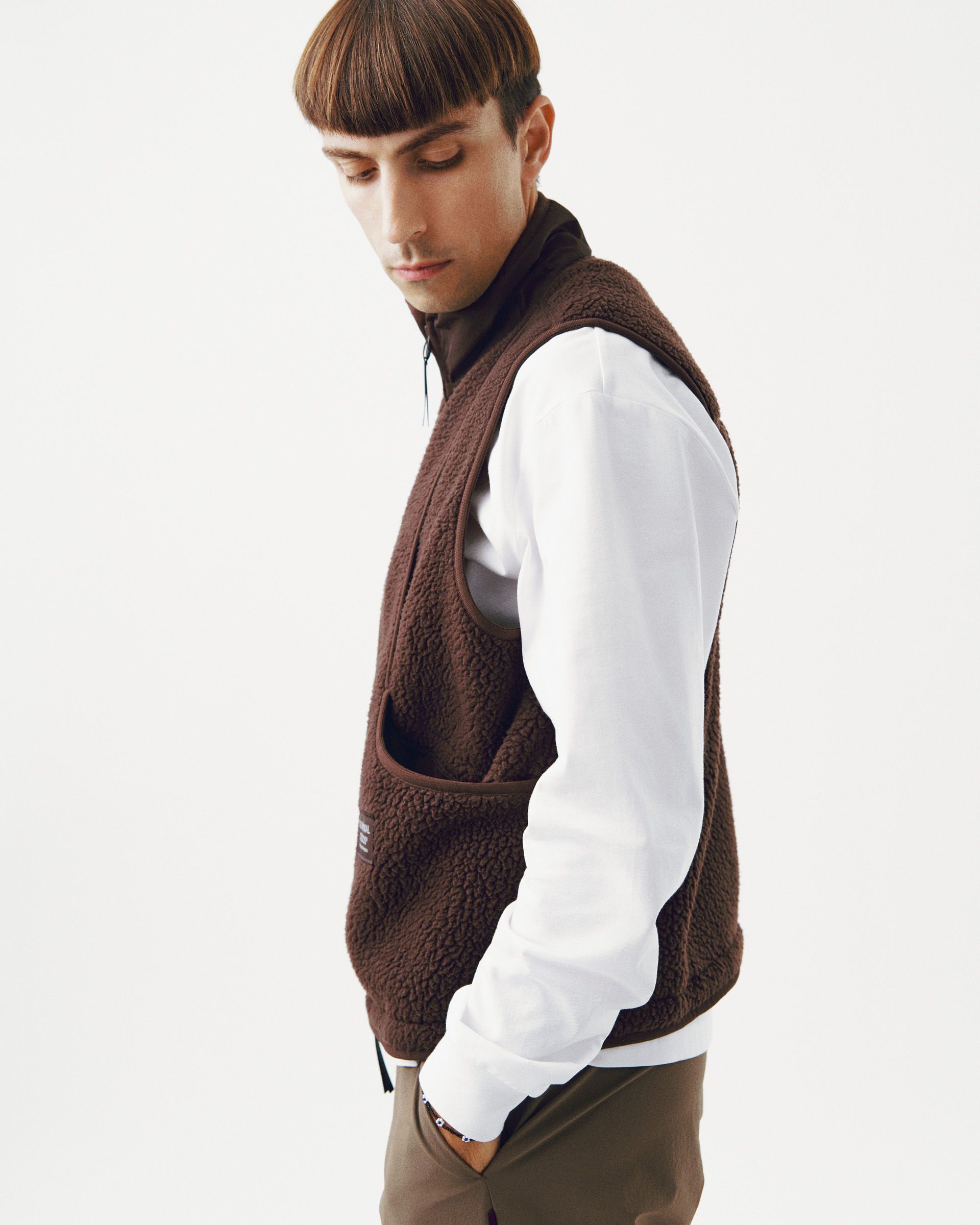 Men's Off-Race Pile Fleece Vest | Pas Normal Studios