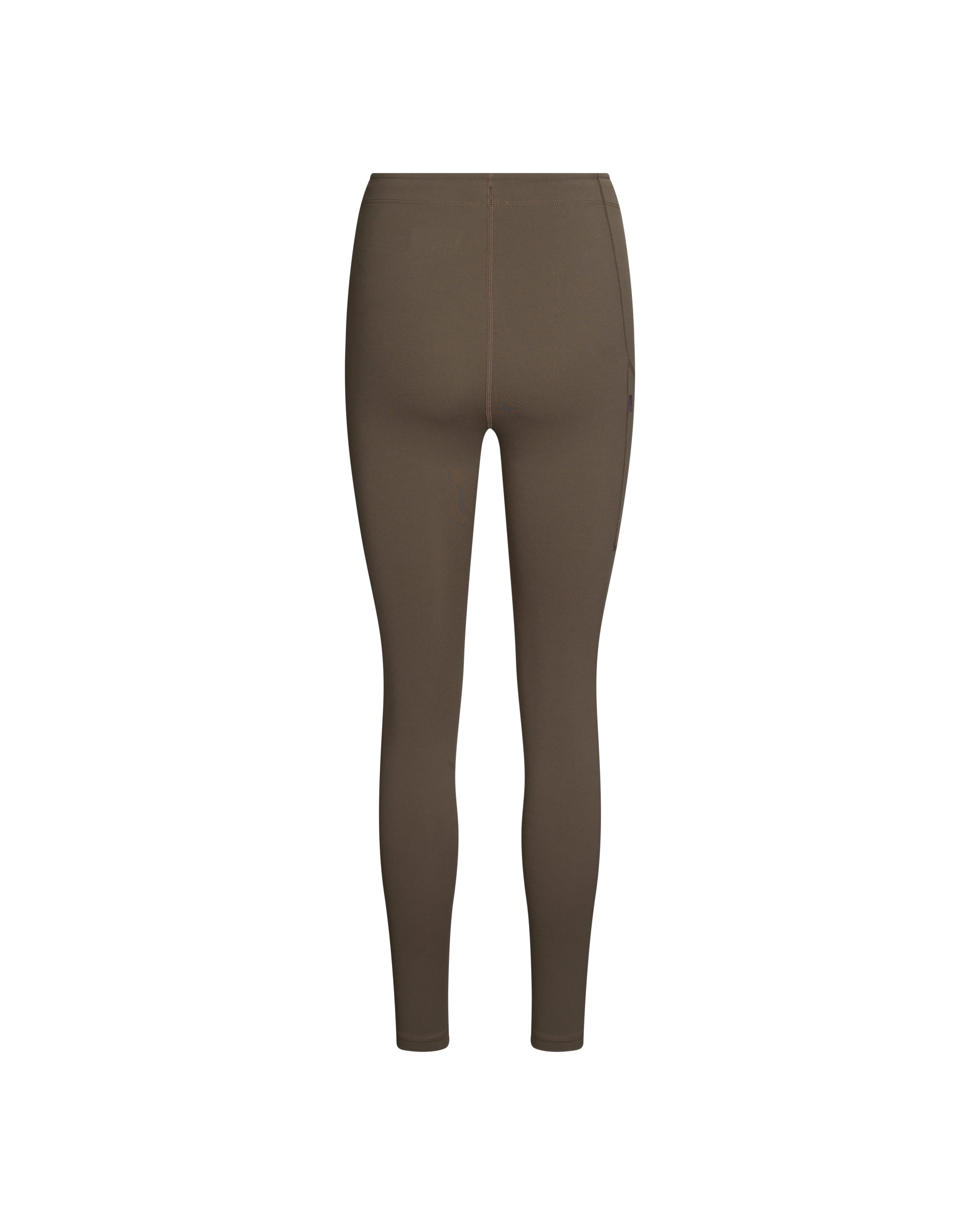 Brown Balance long tights, front flat lay with high waistband