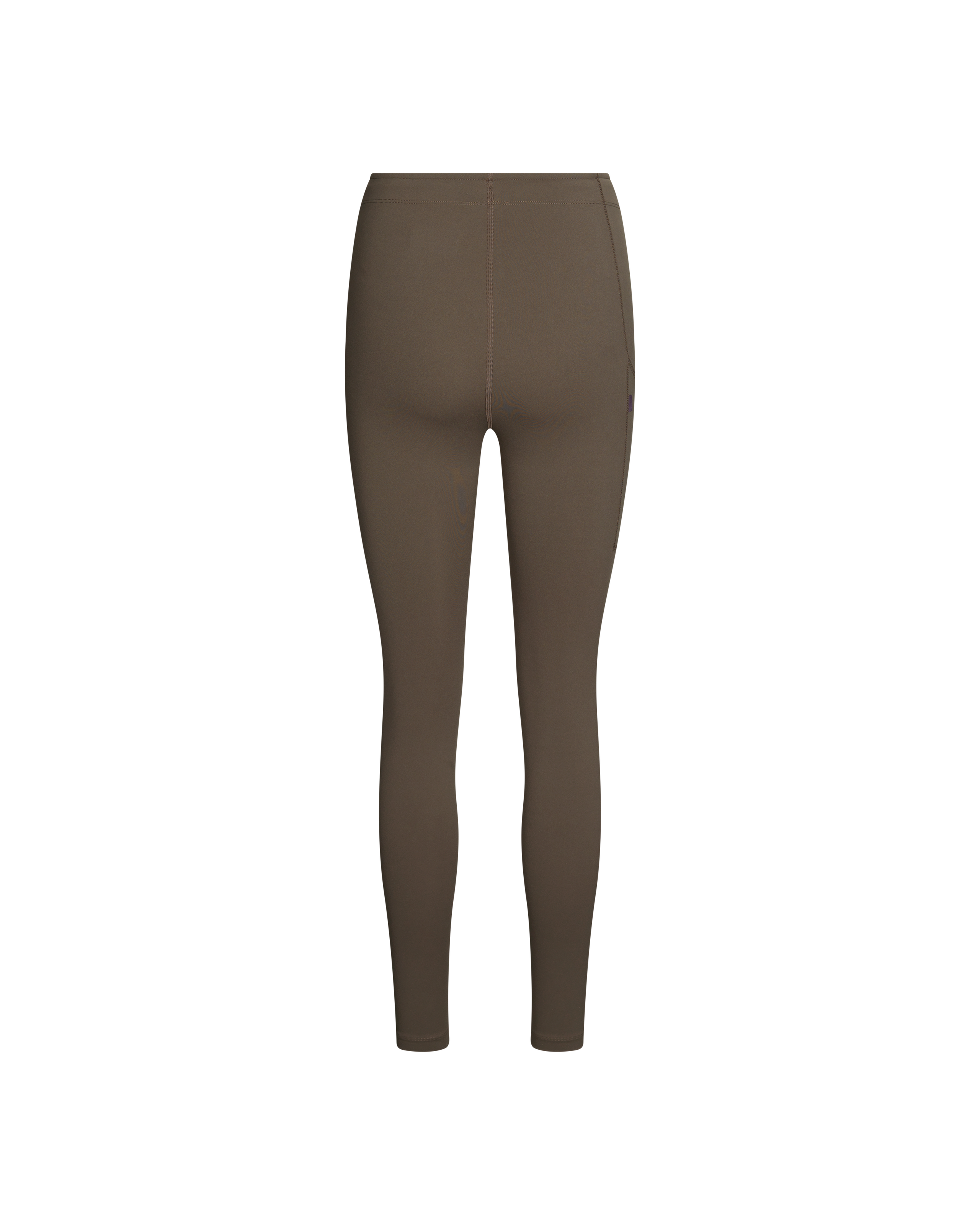 Brown Balance long tights, front flat lay with high waistband