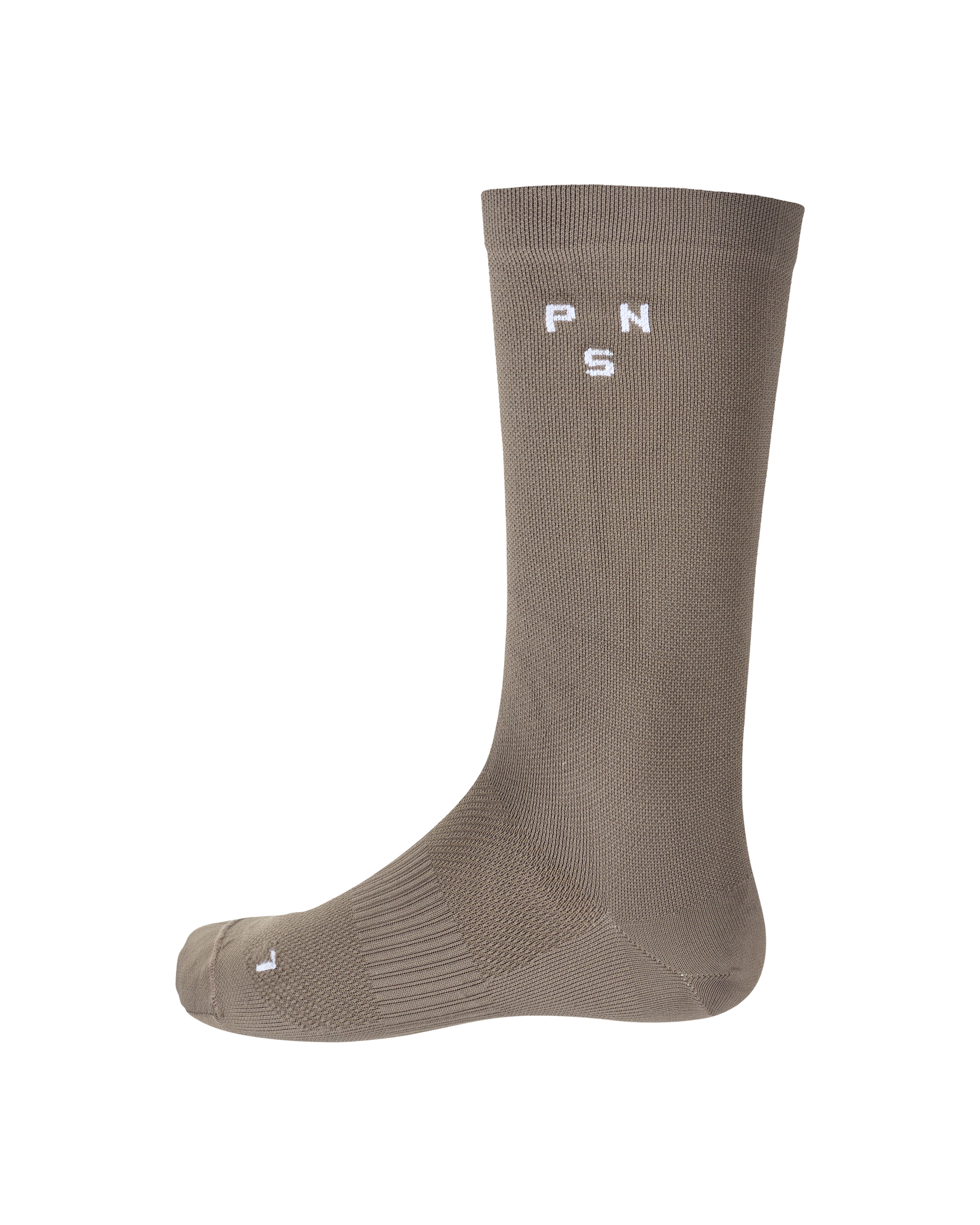 Brown Essential Race cycling socks with white PNS logo
