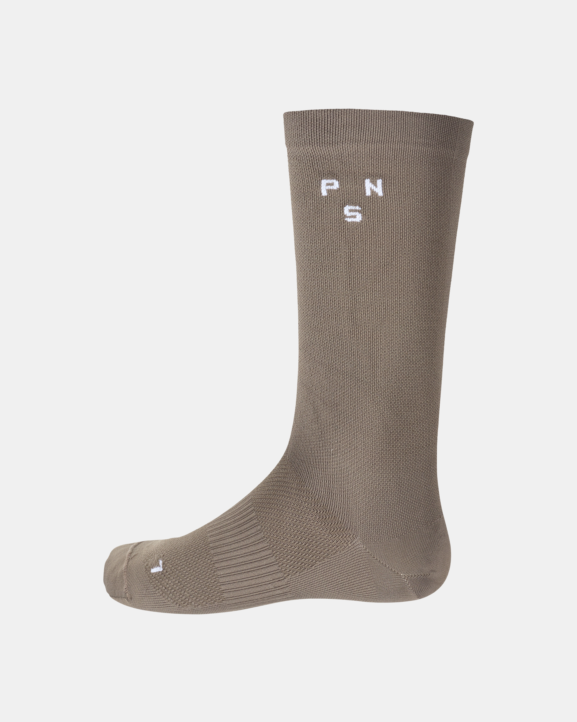 Brown Essential Race cycling socks with white PNS logo