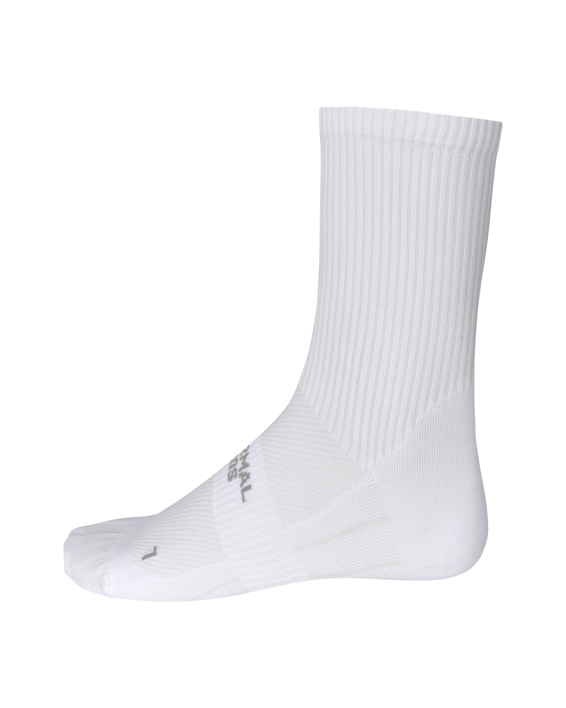 White Balance Quarter cycling sock, side view with ribbed cuff