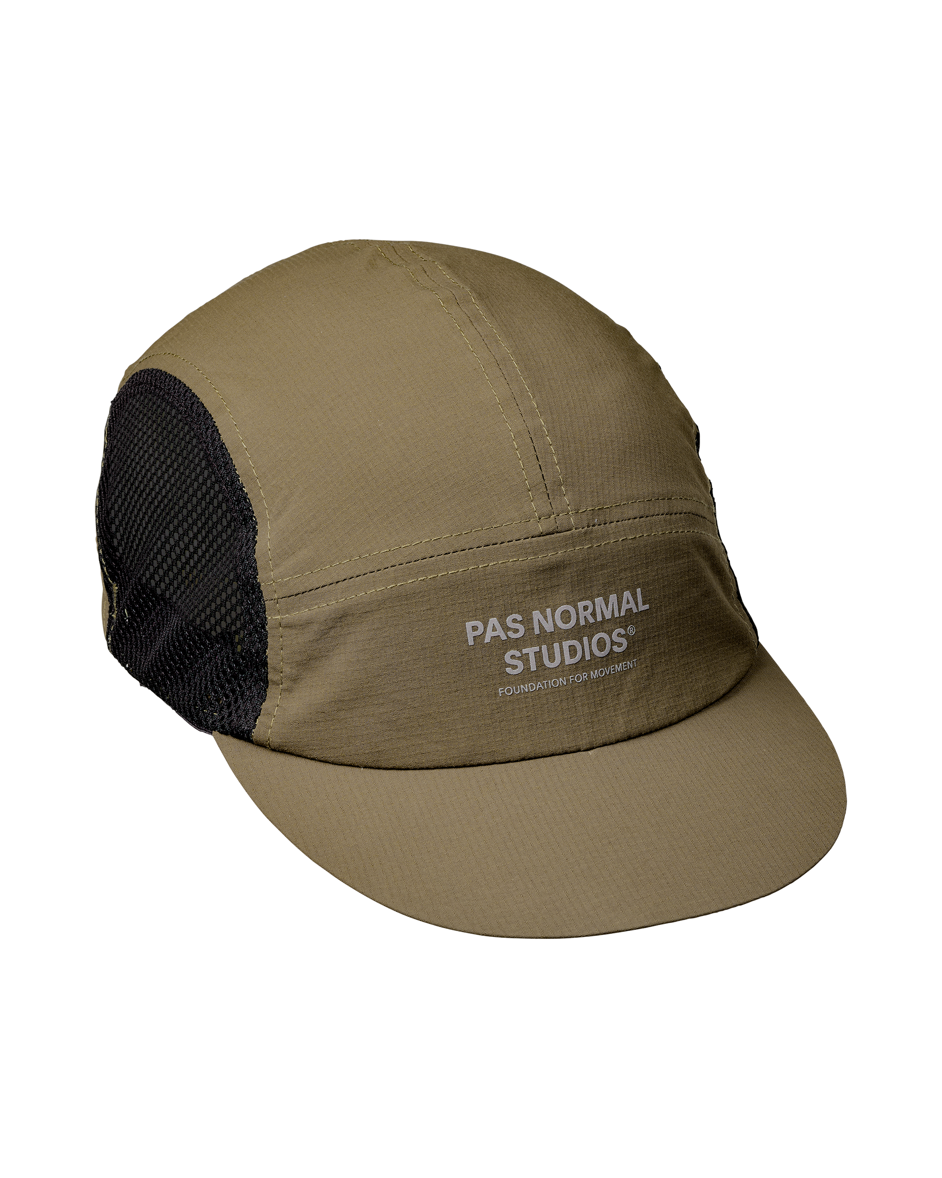 Dark Stone T.K.O. Balance cap, three-quarter view with mesh side panels