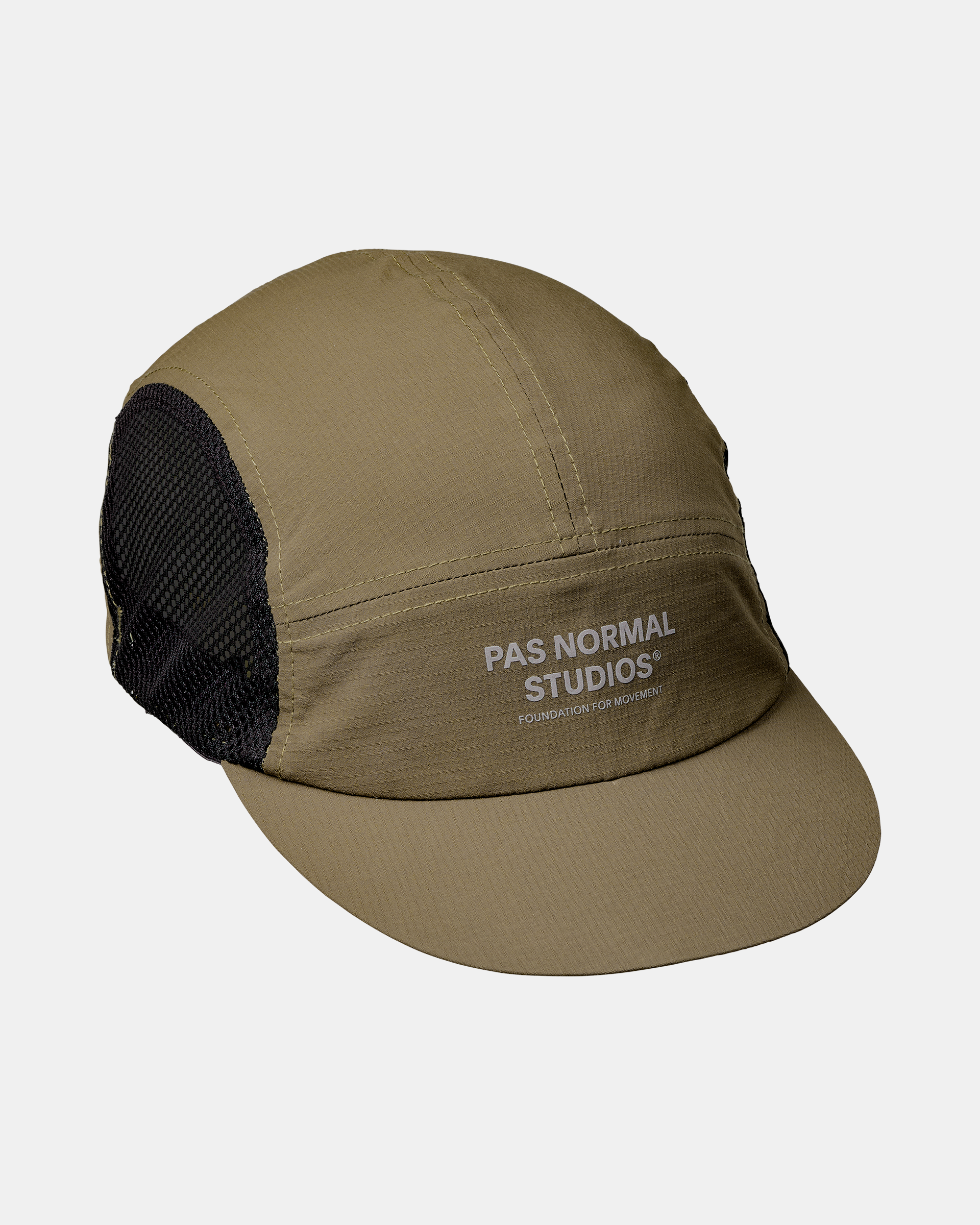 Dark Stone T.K.O. Balance cap, three-quarter view with mesh side panels