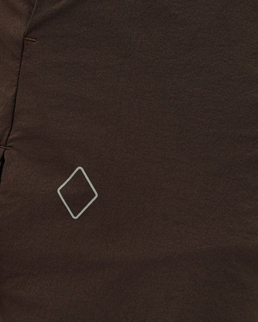 Dark Purple Off-Race Tech pants detail view with white diamond logo