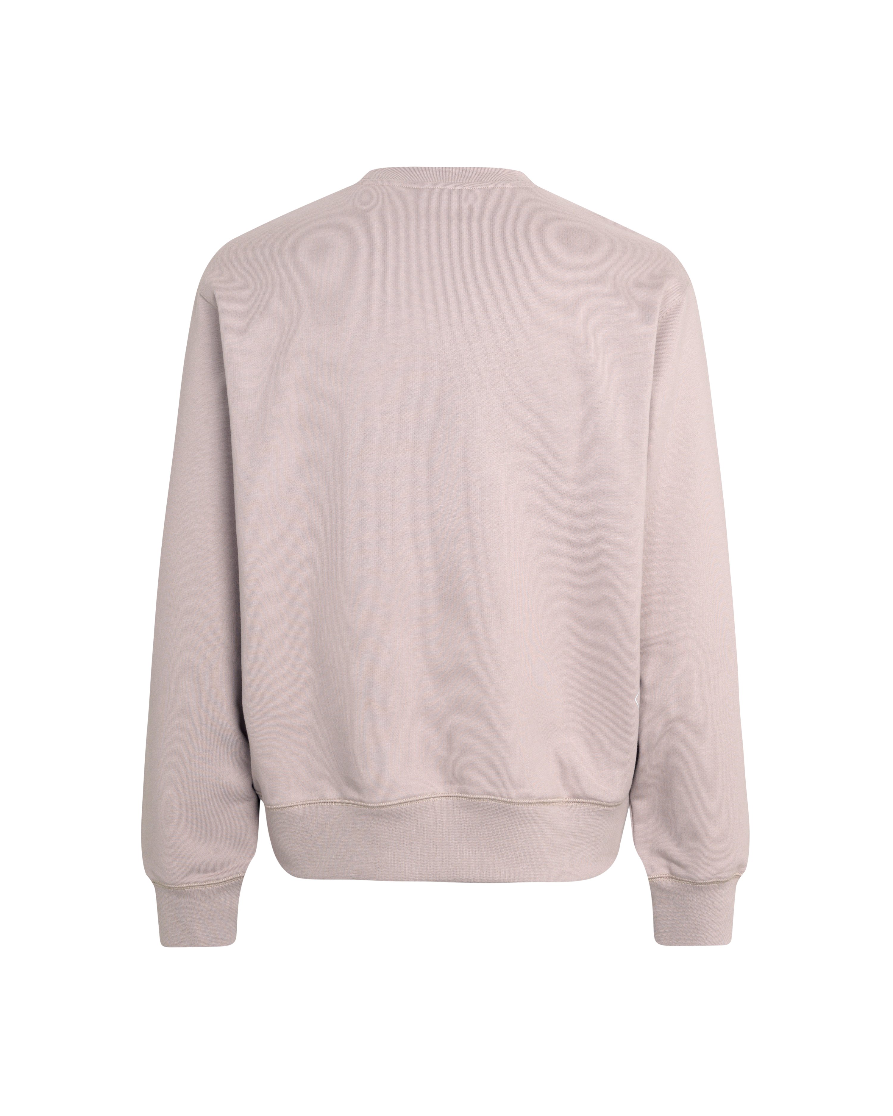 Pink Off-Race sweatshirt, rear flat lay with ribbed cuffs and hem