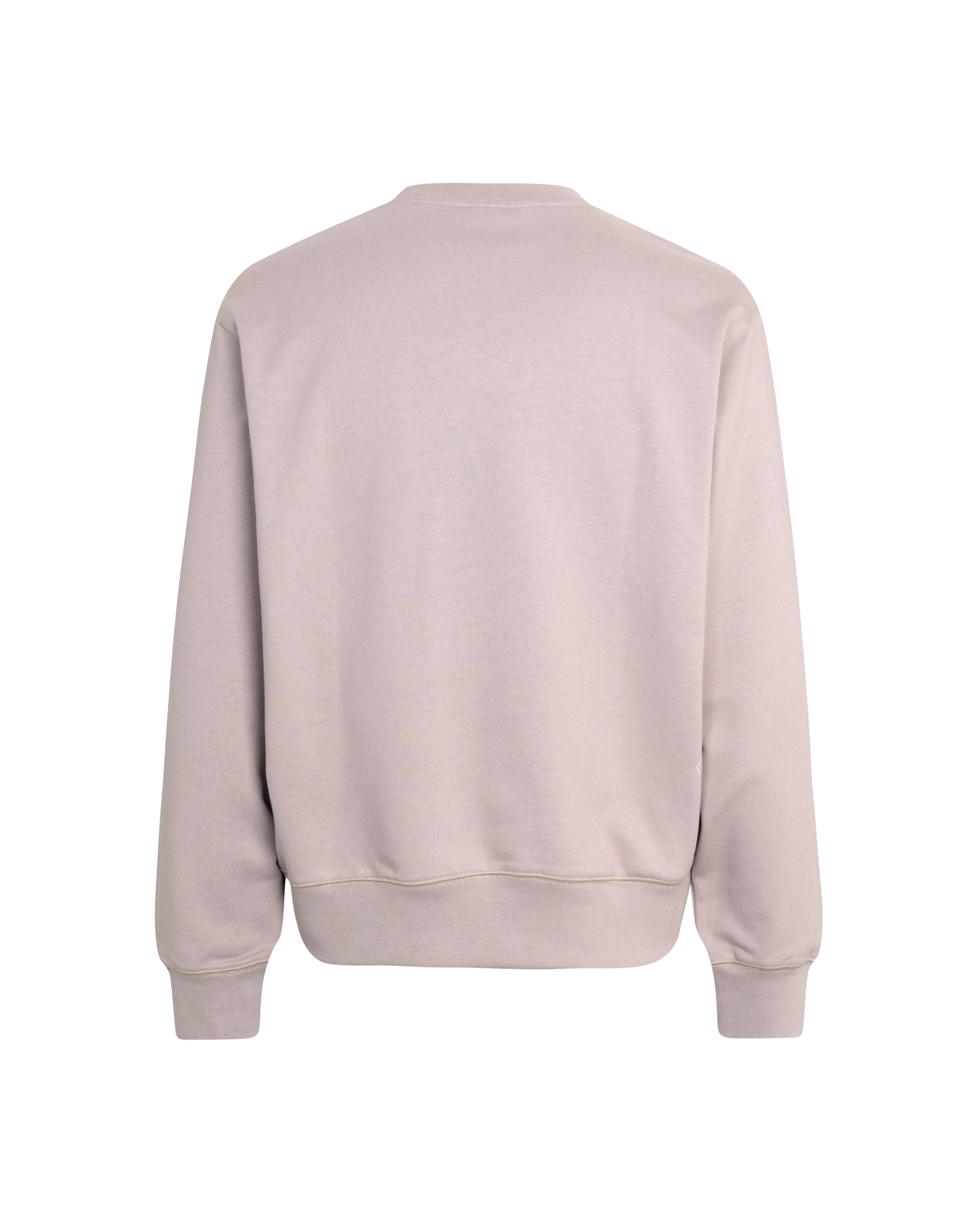 Pink Off-Race sweatshirt, rear flat lay with ribbed cuffs and hem