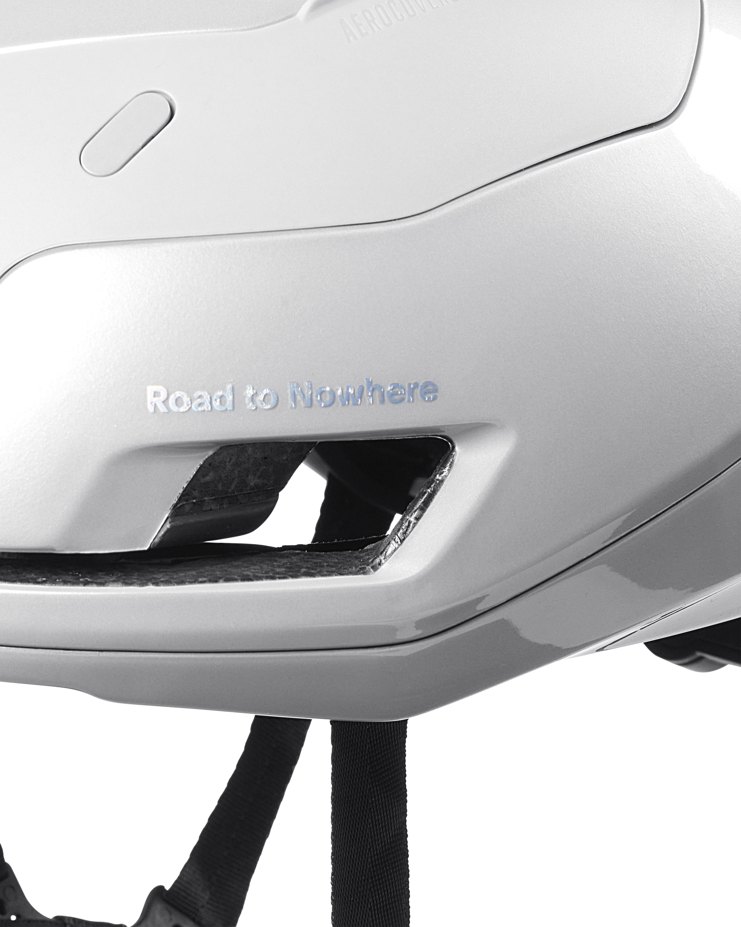 Silver Sweet Protection Falconer Aero 2Vi MIPS cycling helmet, side detail view with ventilation port