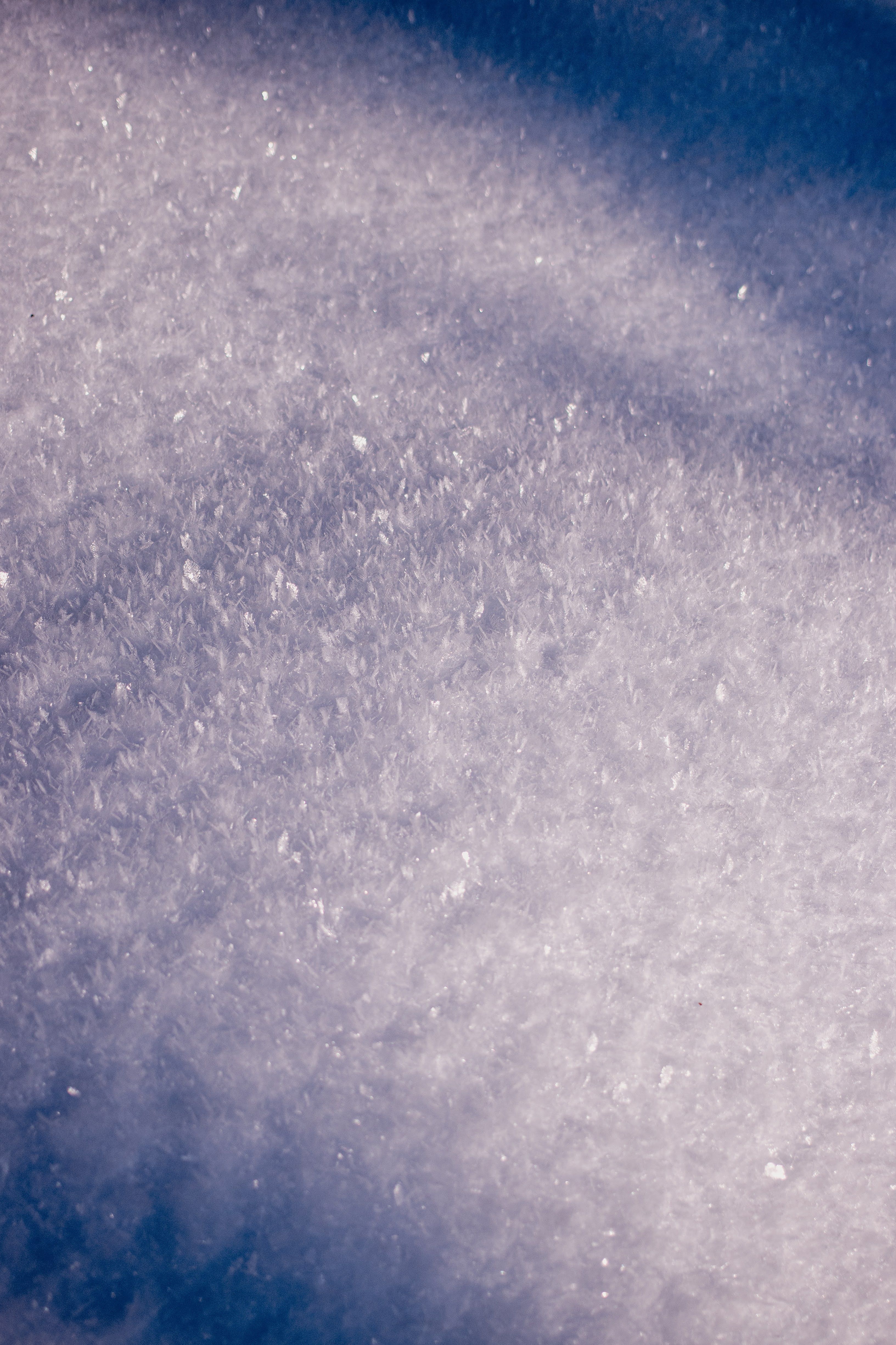 Heavy snowfall with purple and blue tones