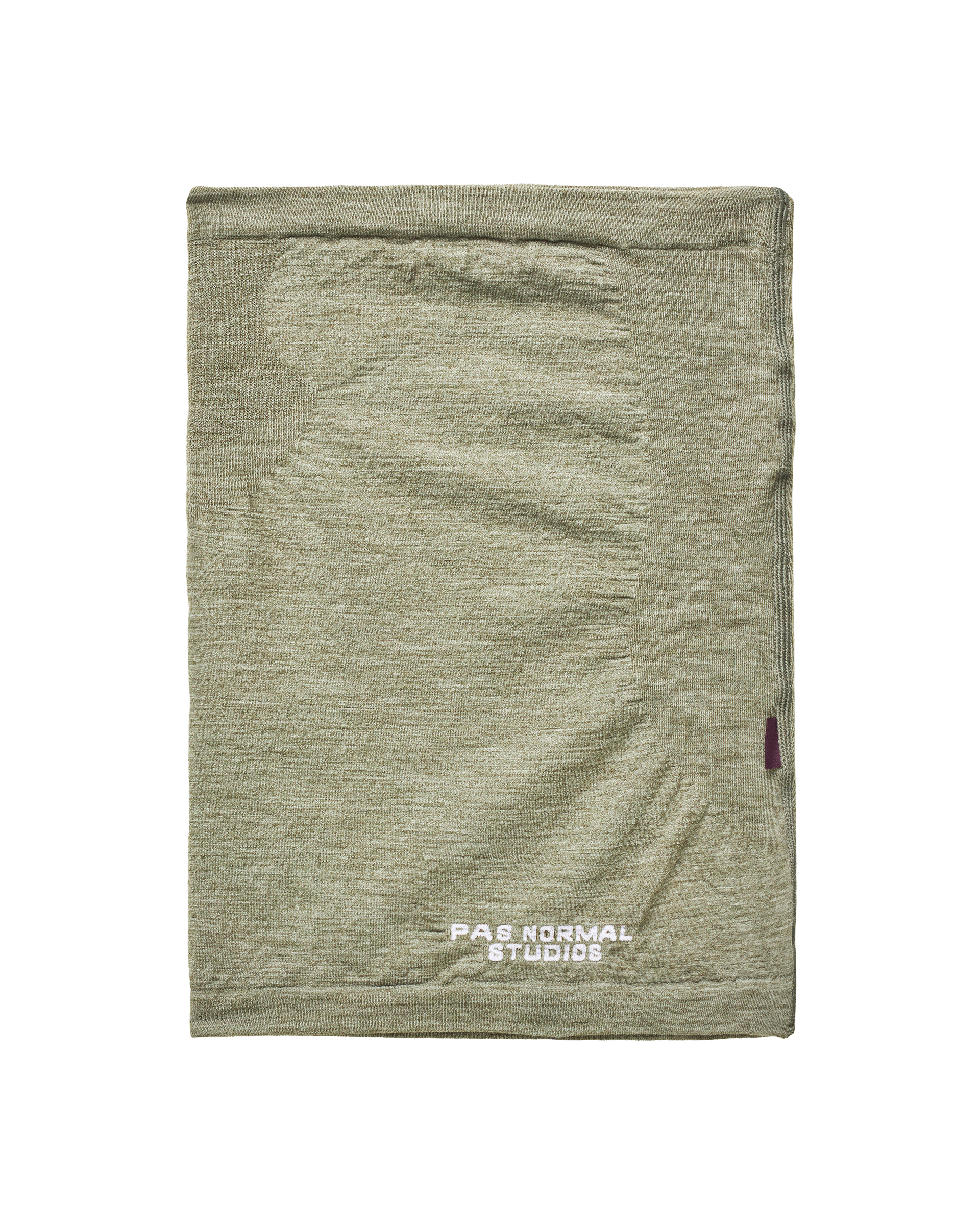 Earth Logo Merino Knit necktube flat lay with white logo print