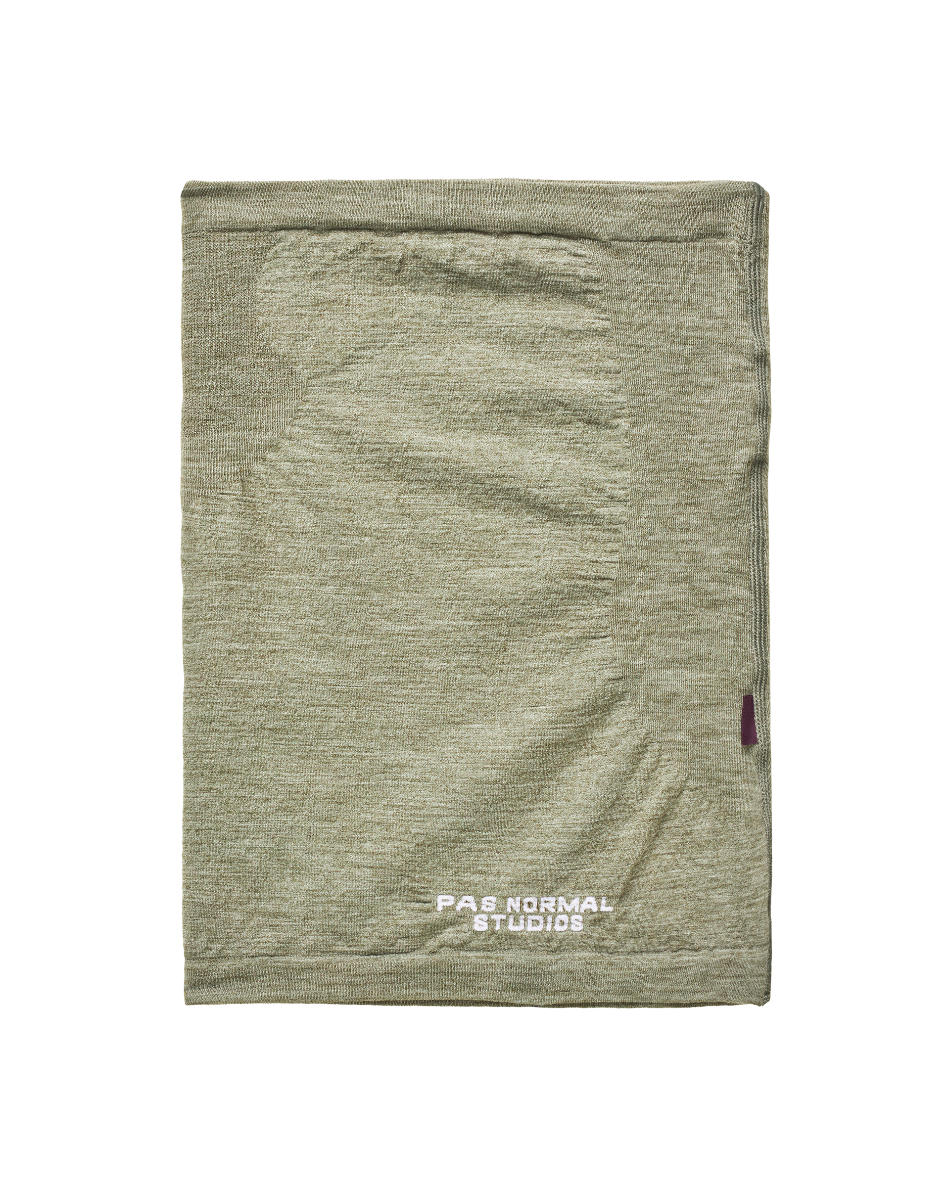 Earth Logo Merino Knit necktube flat lay with white logo print