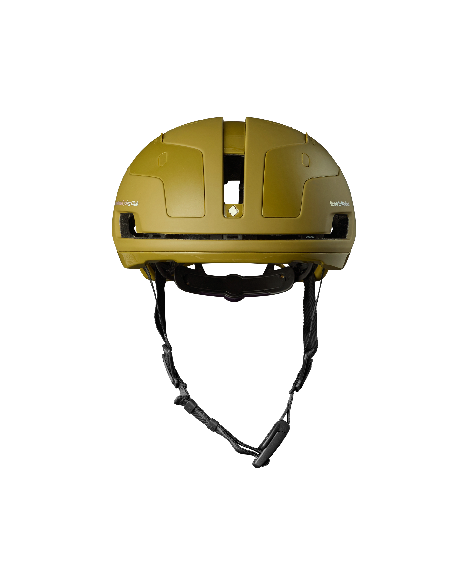 Khaki Green Sweet Protection Falconer Aero2Vi cycling helmet, front view with ventilation ports