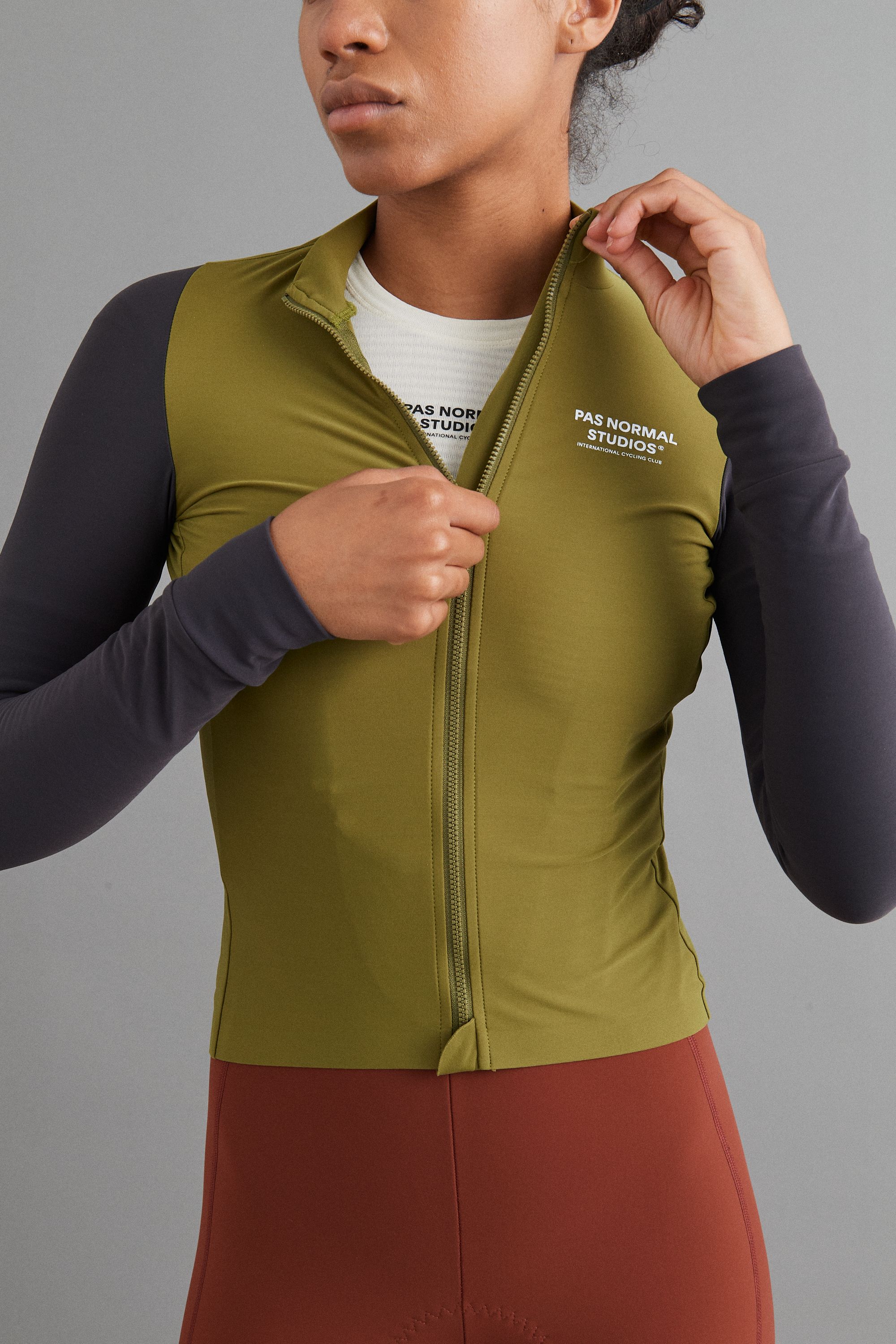 y*n様 PAS NORMAL STUDIOS Mechanism XS Gre Women's Mechanism Long Sleeve Jersey | Pas Normal Studios