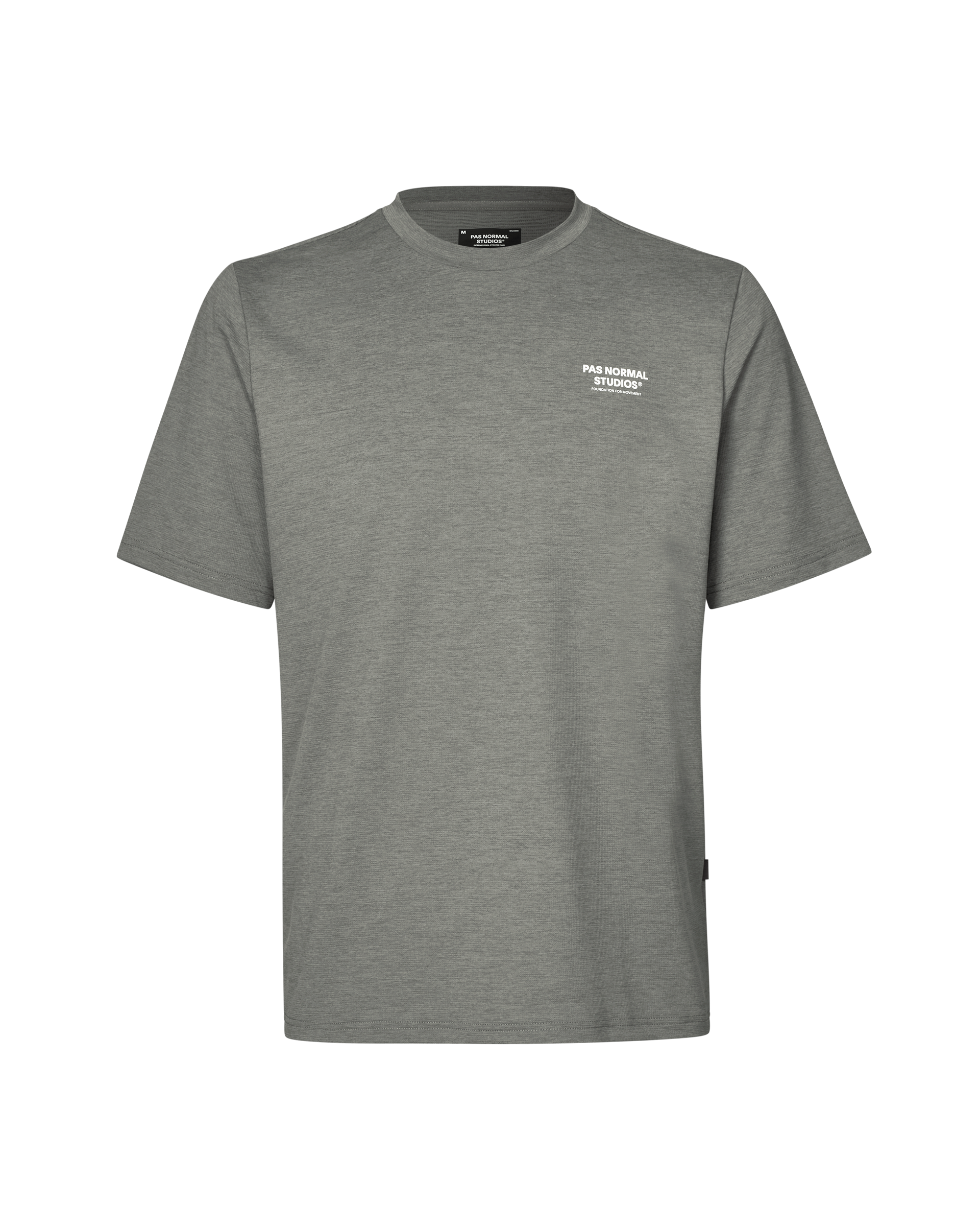 Grey Balance t-shirt, front view with white chest logo
