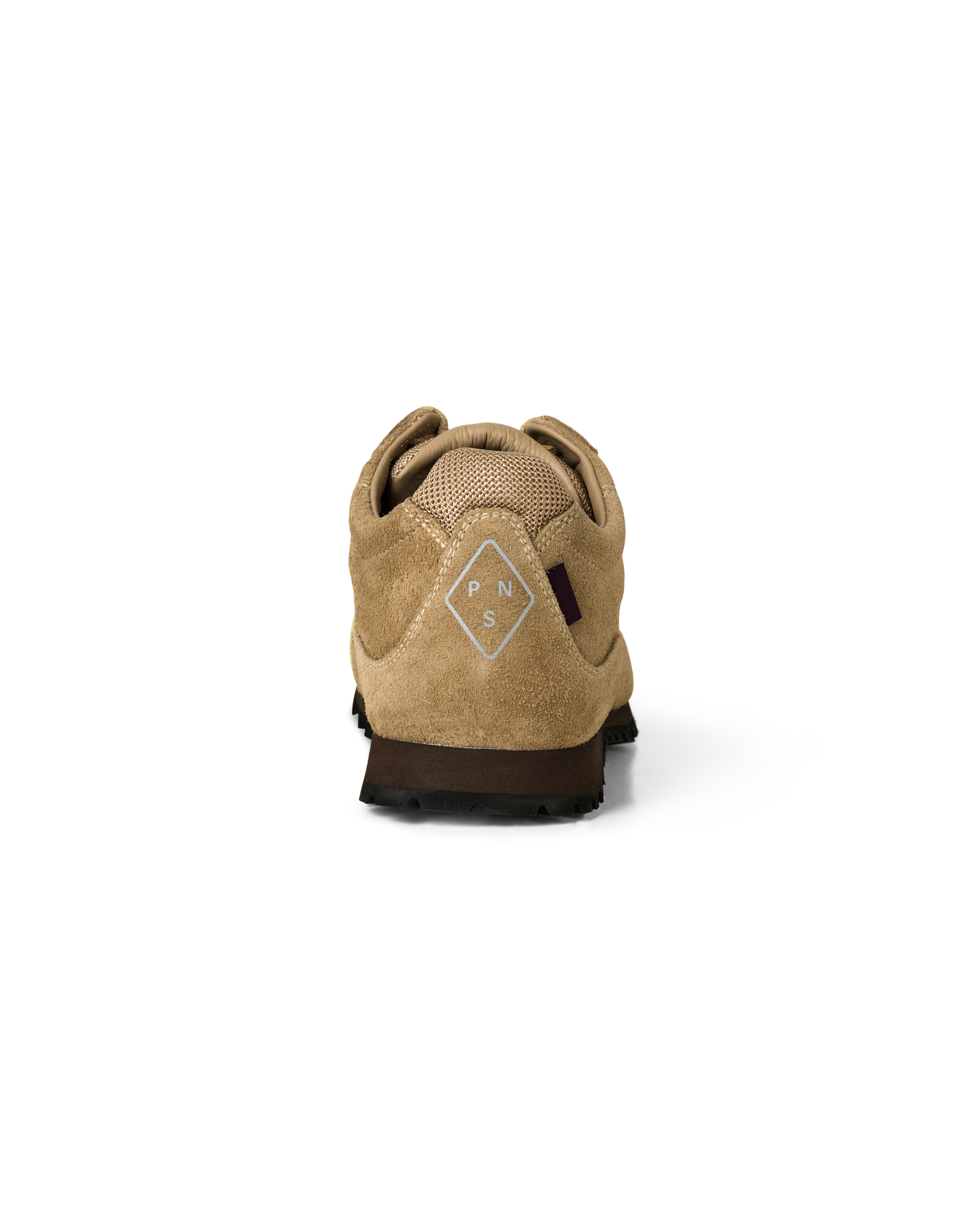 Sand Diemme Movida'92 sneaker, rear view with white diamond logo and brown sole