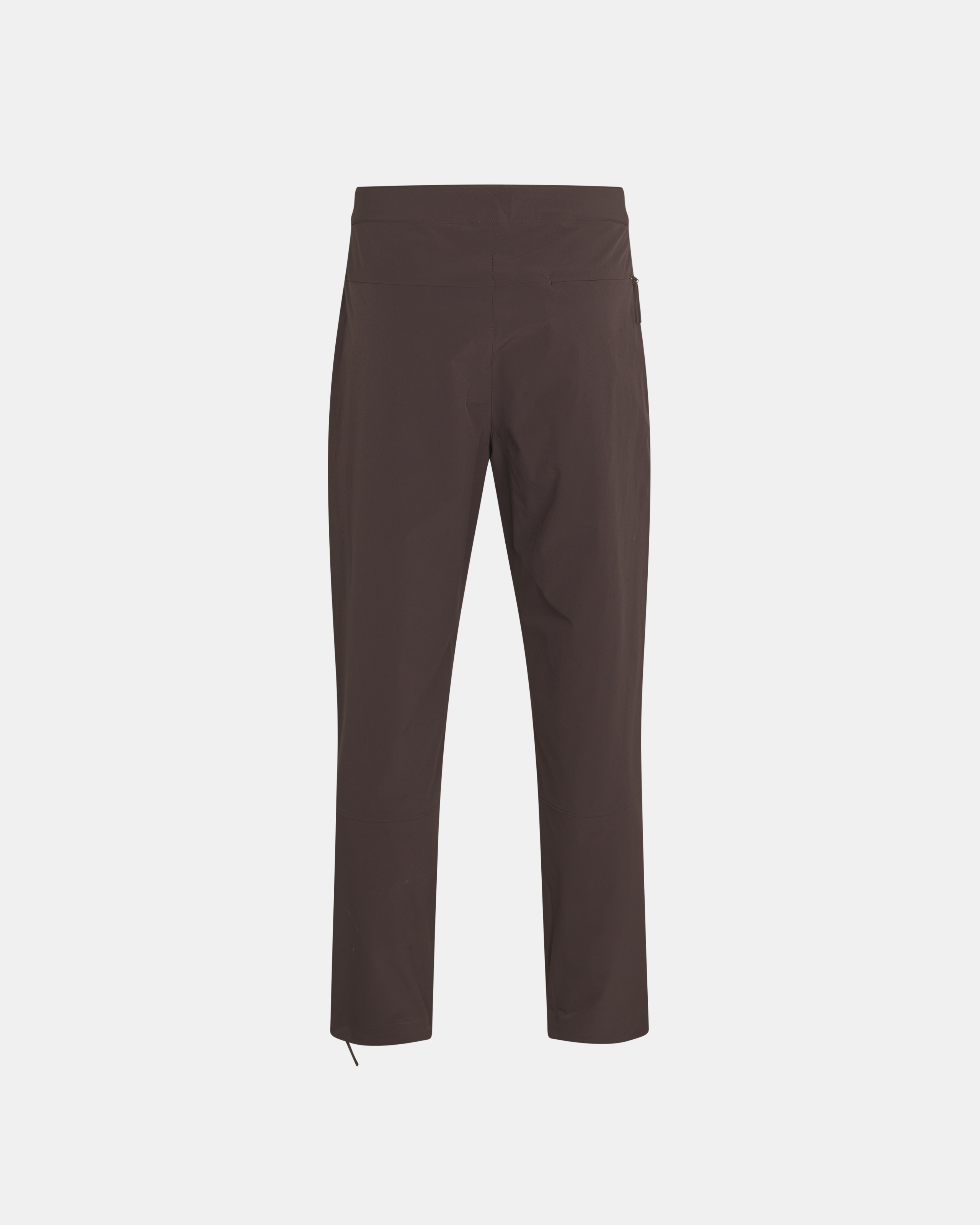 Brown Off-Race pants, front flat lay with high waistband