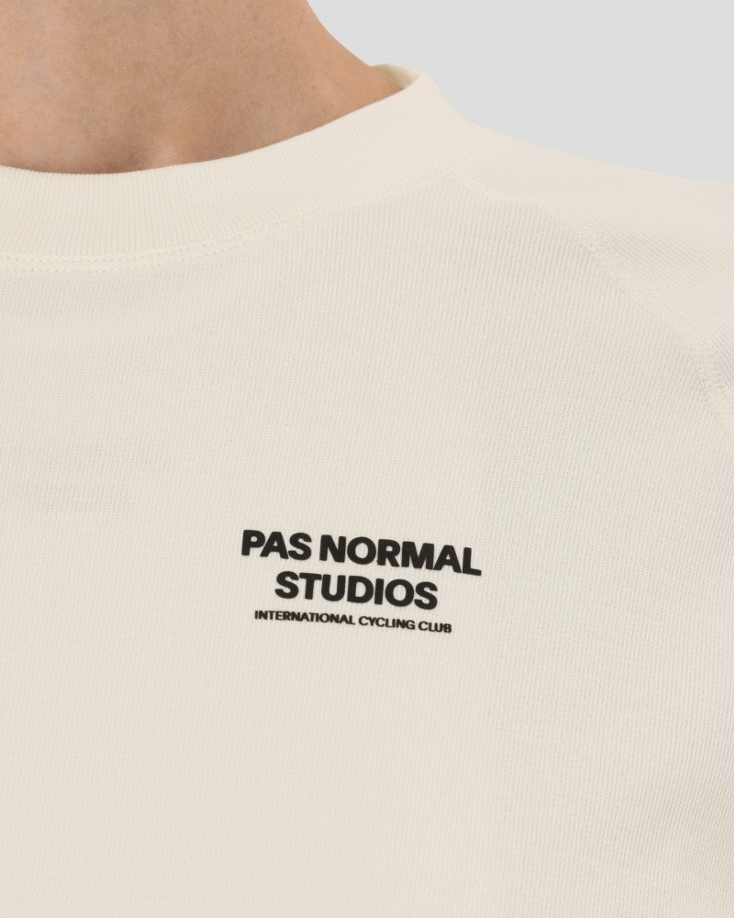 Off White Escapism Technical long sleeve cycling jersey on model with black chest logo