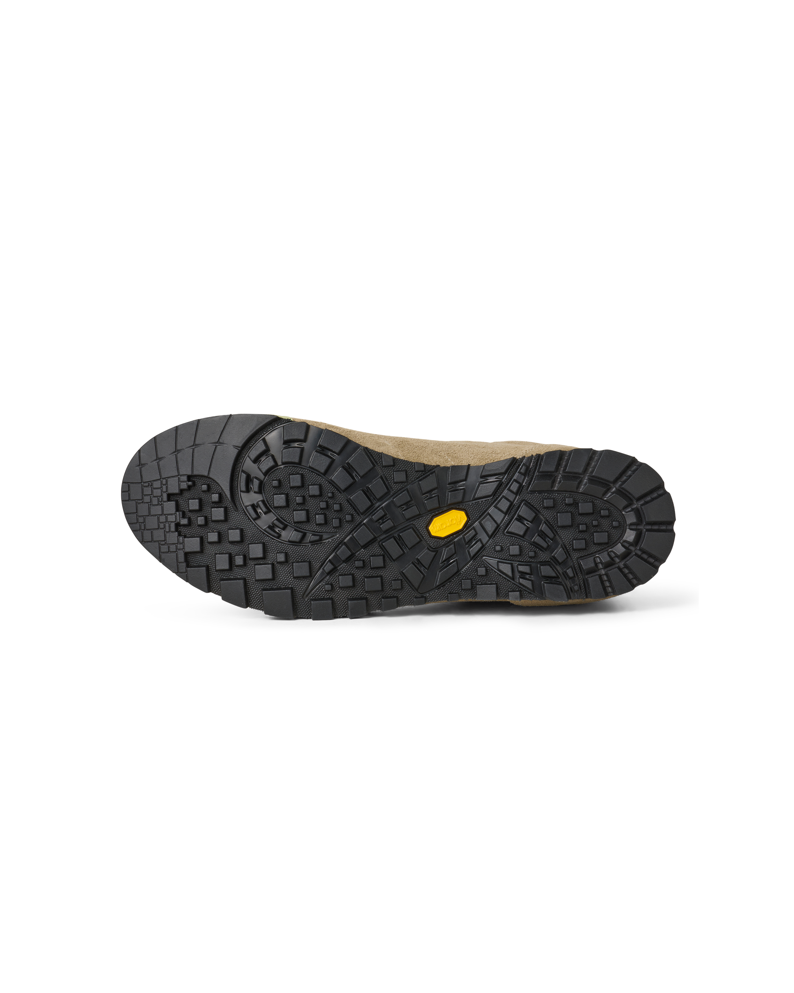 Sand Diemme Movida'92 shoe, sole view showing black Vibram tread with yellow logo