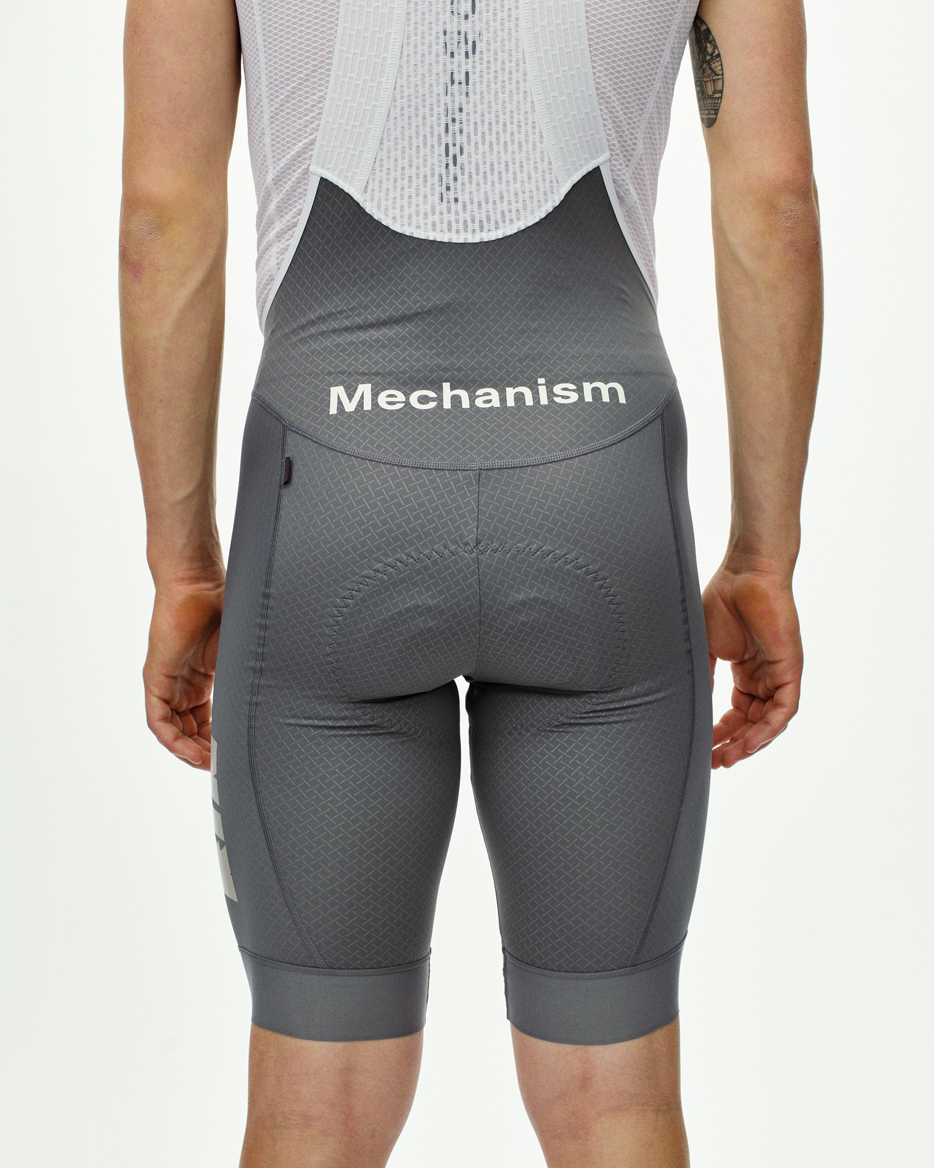 PNS Mechanism ビブタイツ グレー Men's Mechanism Logo Bibs | Pas Normal Studios