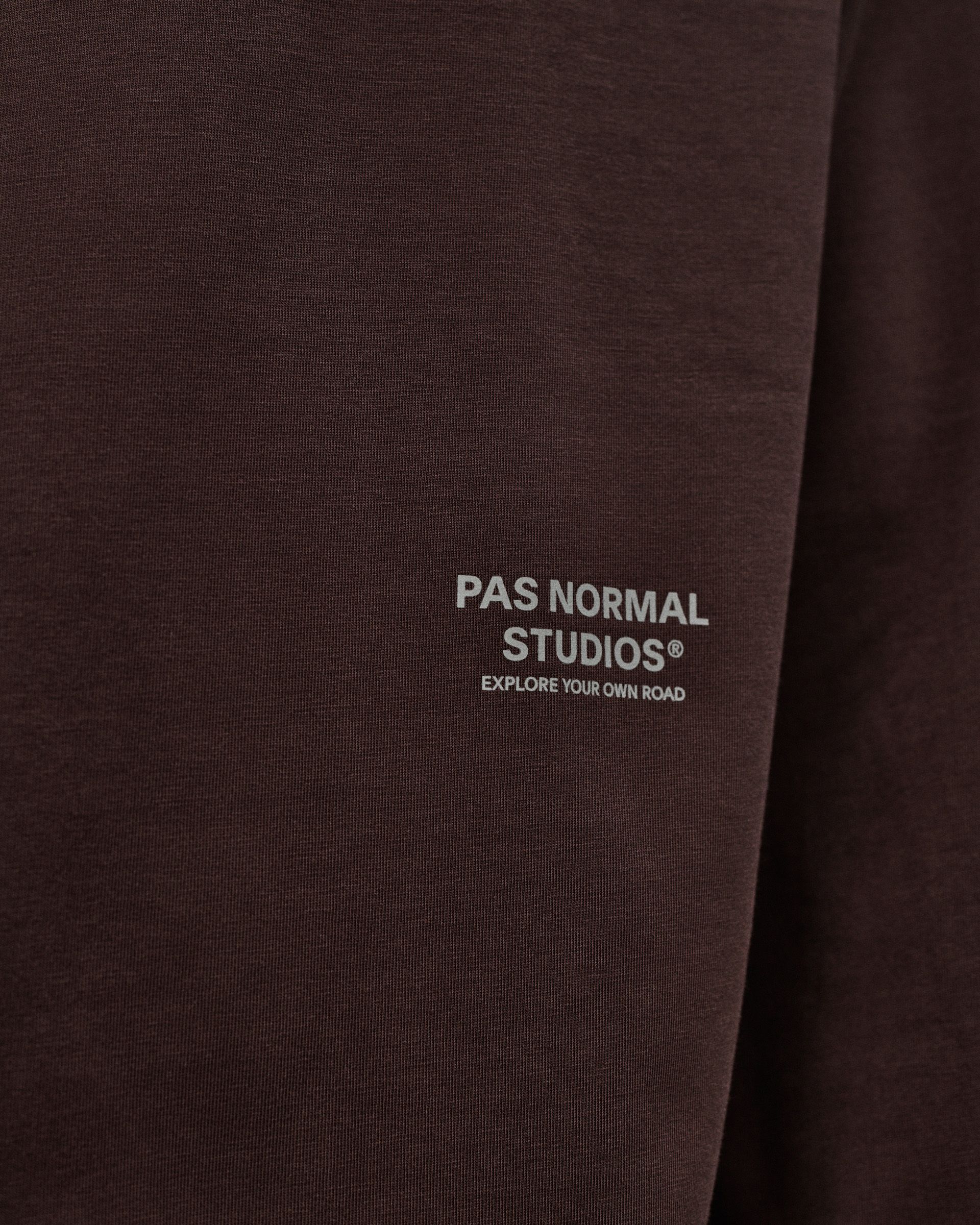 Purple Off-Race Cotton Tech long sleeve t-shirt, detail view with white logo print