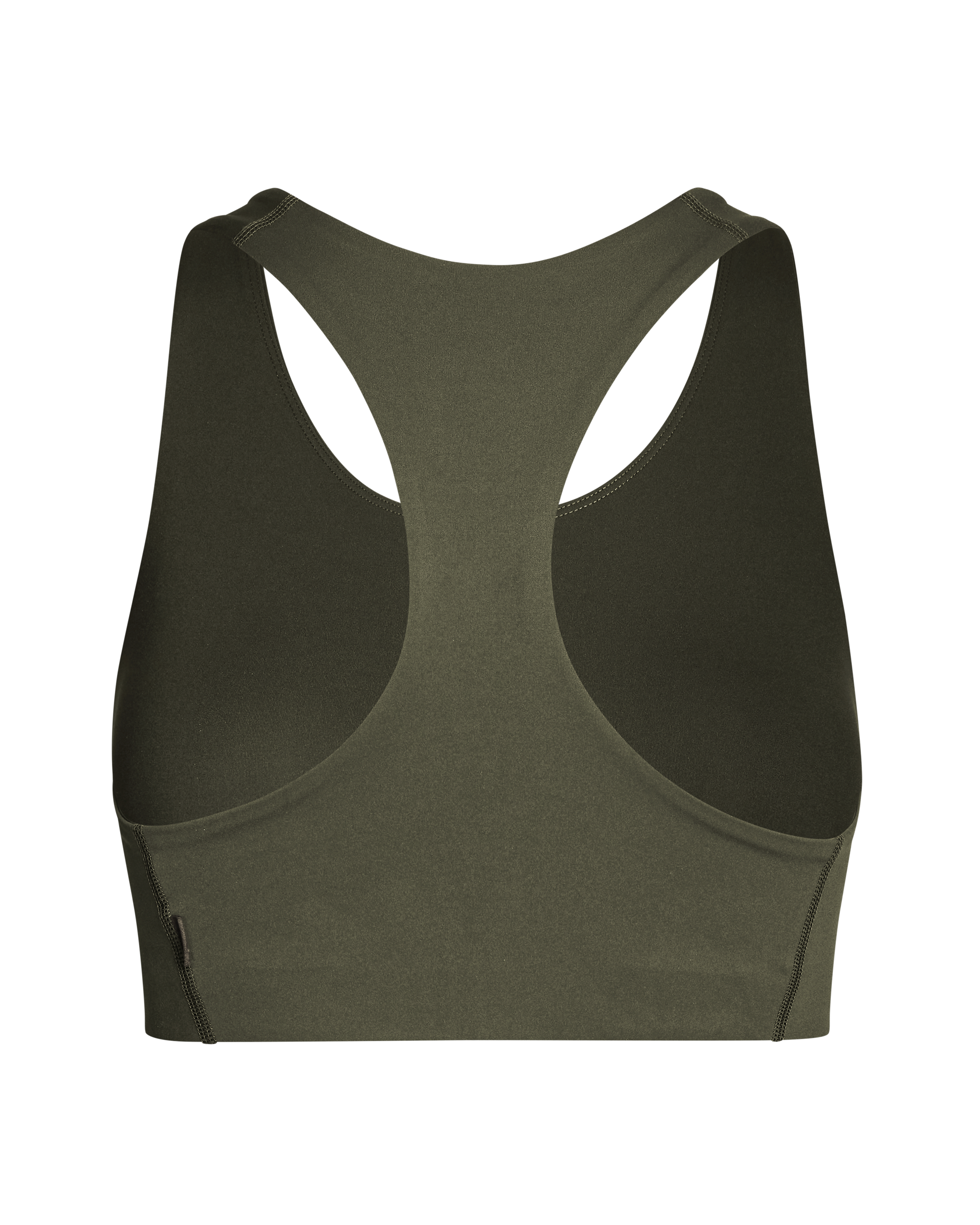 Olive Balance bra rear view with racerback design